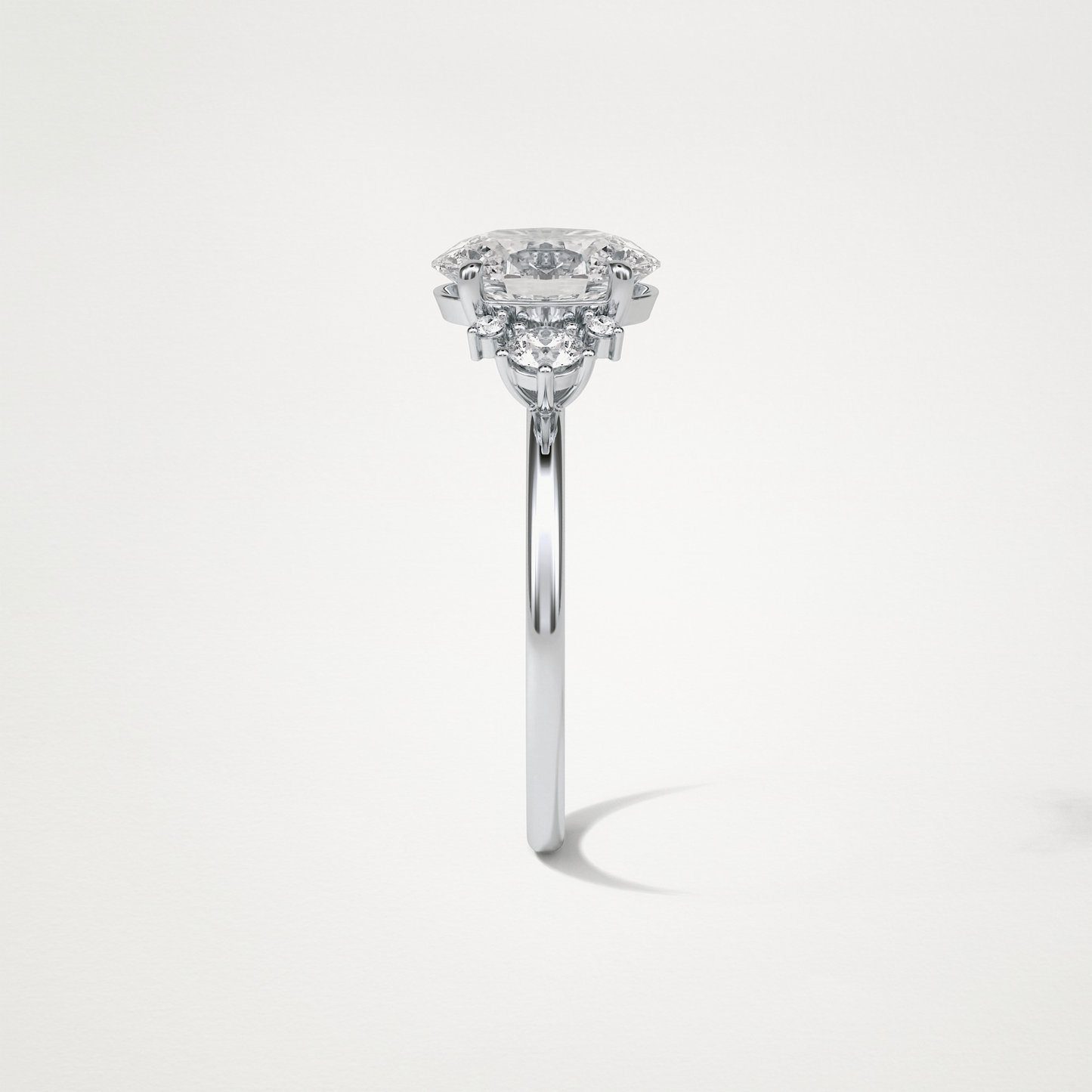 Oval Cluster Engagement Ring – 1.91 CT Lab-Created Brilliance in 10K/14K/18K Gold