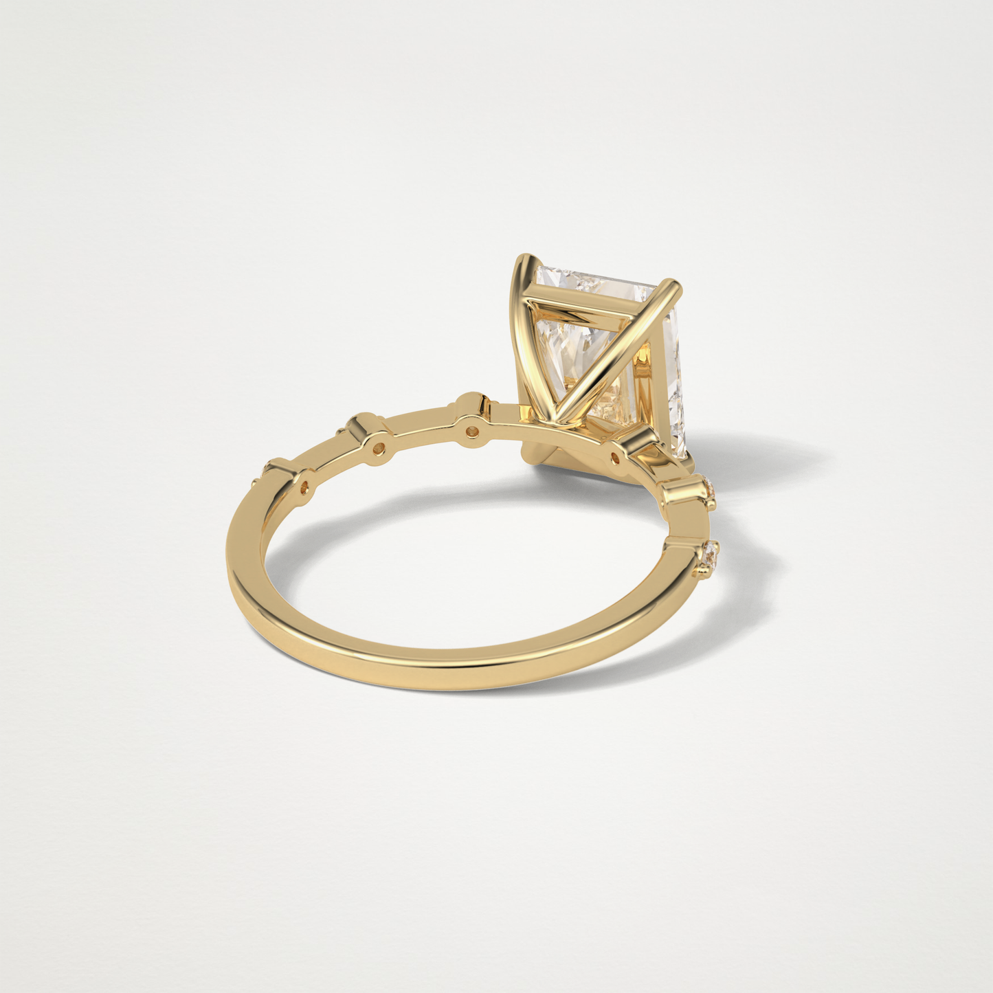 Radiant Dainty Engagement Ring – 2.43 CT Lab-Created Brilliance in 10K/14K/18K Gold
