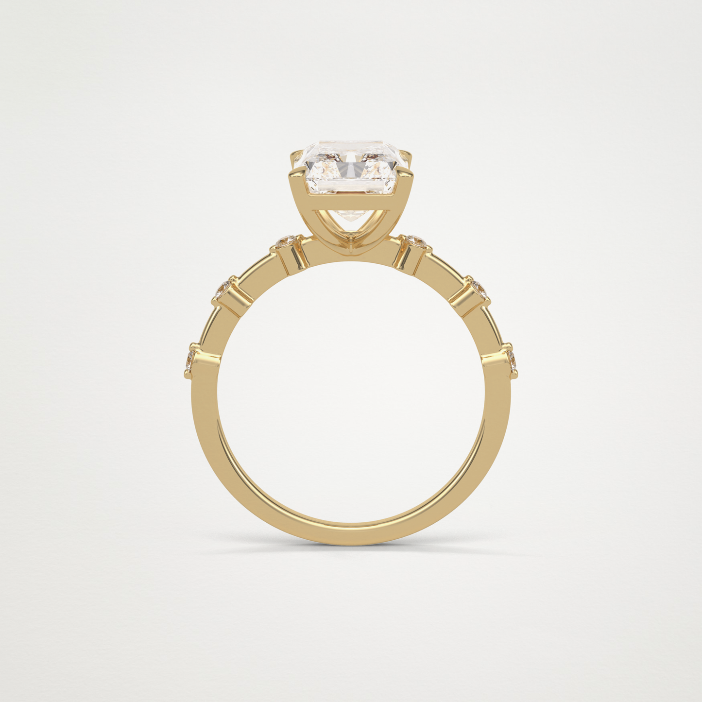 Radiant Dainty Engagement Ring – 2.43 CT Lab-Created Brilliance in 10K/14K/18K Gold