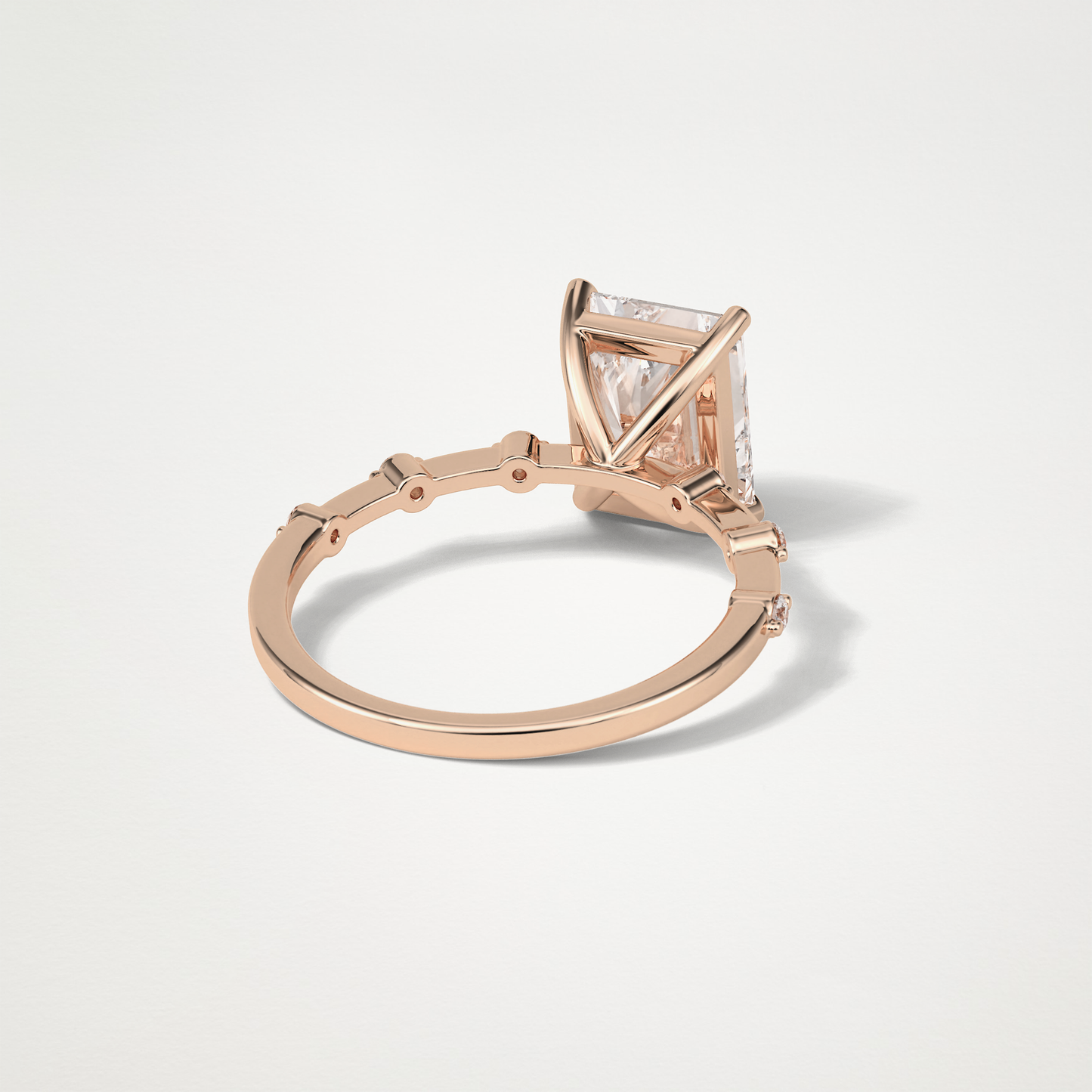 Radiant Dainty Engagement Ring – 2.43 CT Lab-Created Brilliance in 10K/14K/18K Gold
