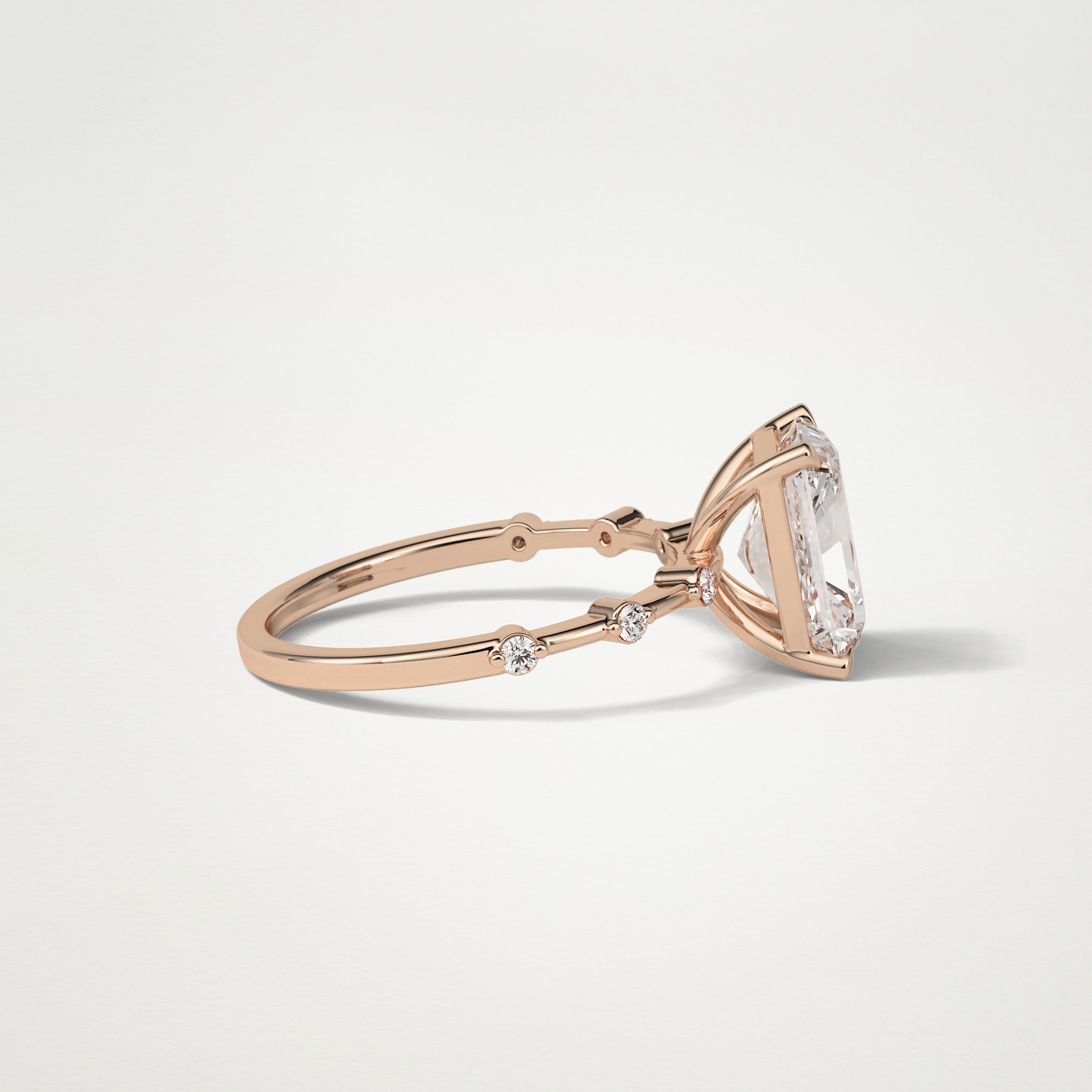 Radiant Dainty Engagement Ring – 2.43 CT Lab-Created Brilliance in 10K/14K/18K Gold