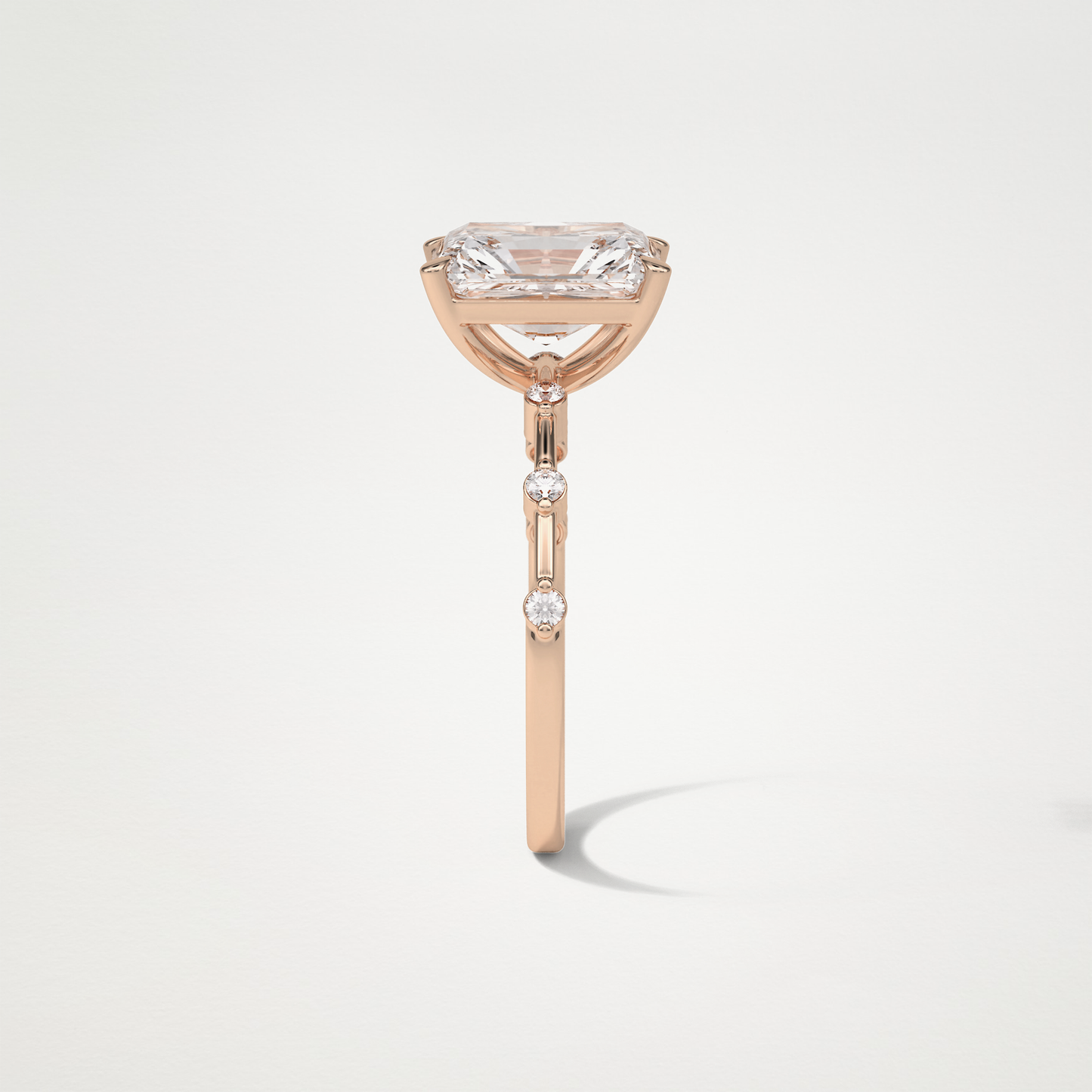Radiant Dainty Engagement Ring – 2.43 CT Lab-Created Brilliance in 10K/14K/18K Gold