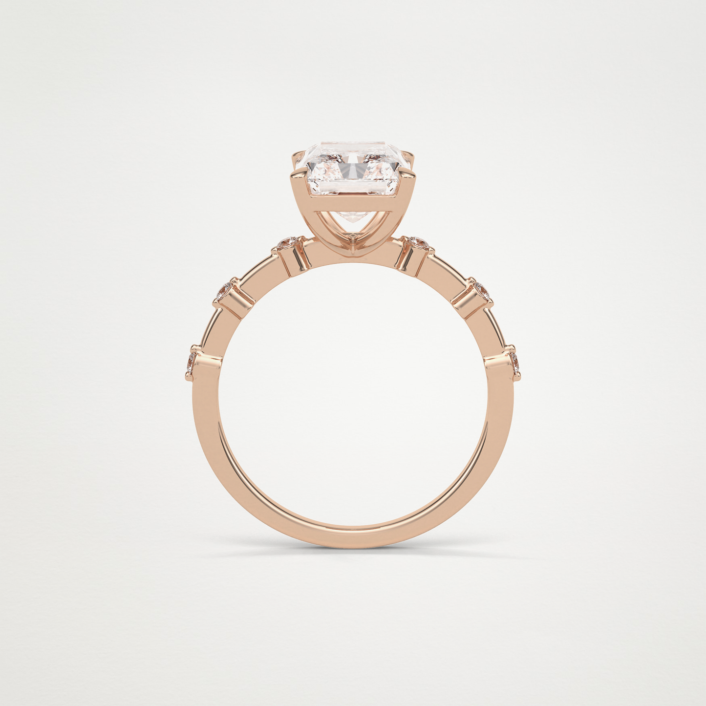 Radiant Dainty Engagement Ring – 2.43 CT Lab-Created Brilliance in 10K/14K/18K Gold