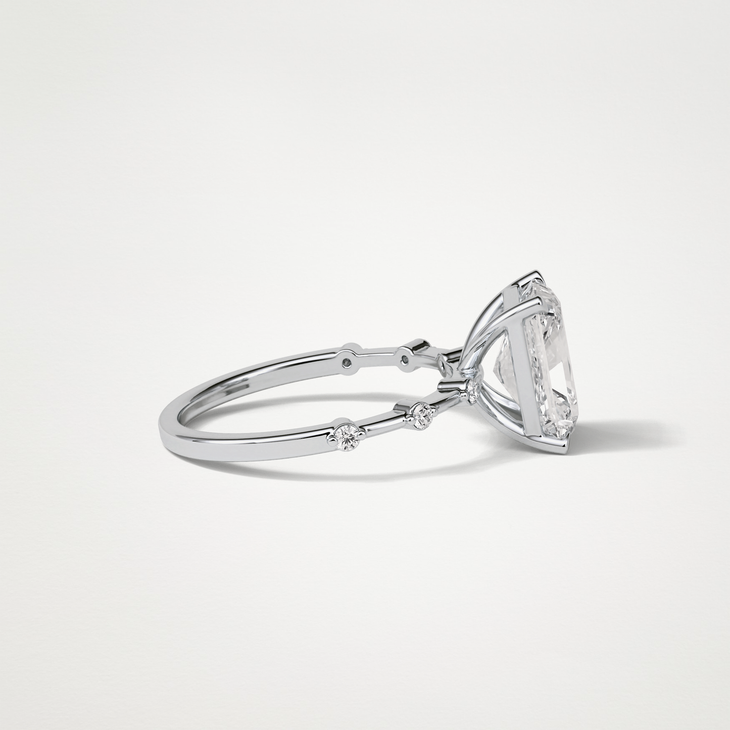 Radiant Dainty Engagement Ring – 2.43 CT Lab-Created Brilliance in 10K/14K/18K Gold