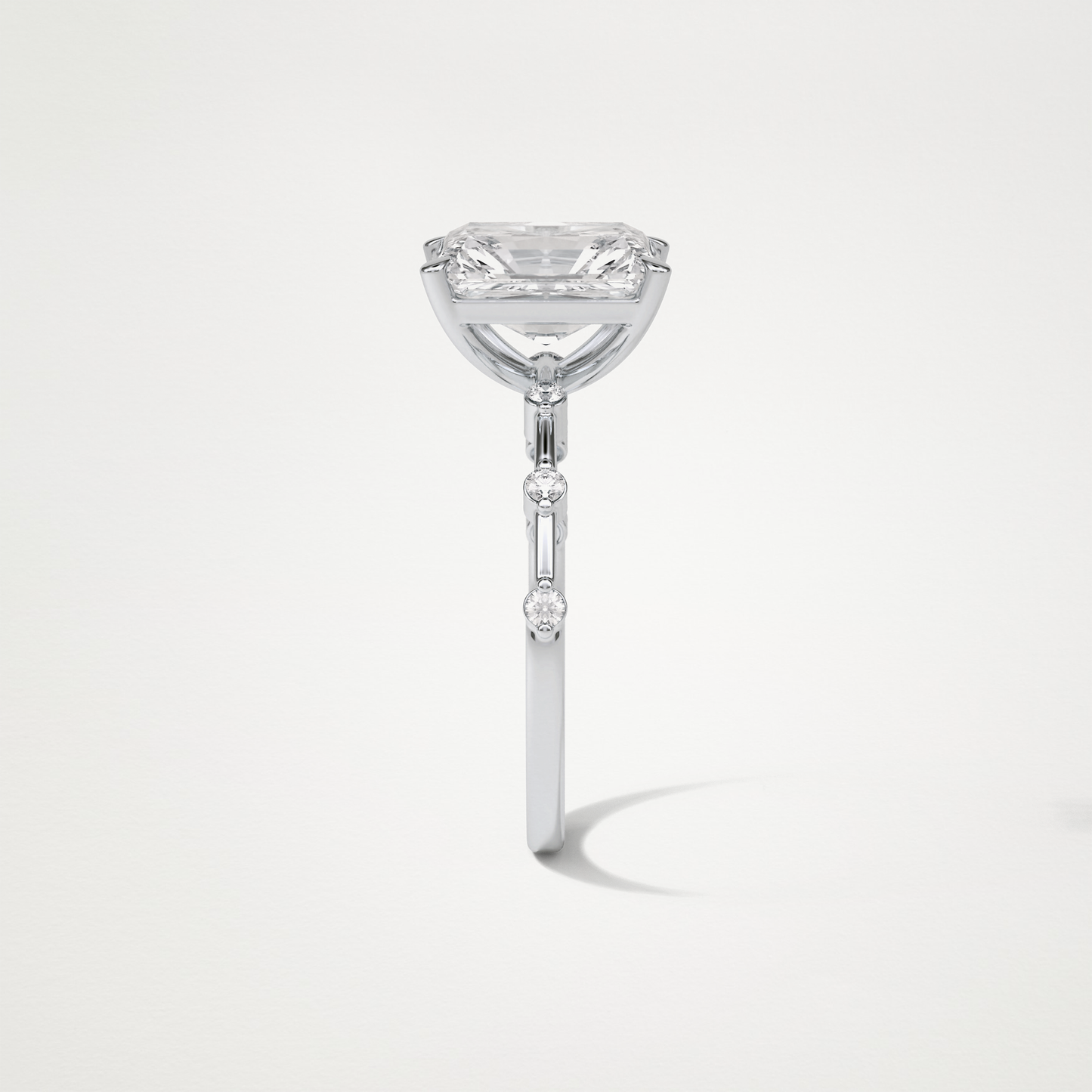 Radiant Dainty Engagement Ring – 2.43 CT Lab-Created Brilliance in 10K/14K/18K Gold