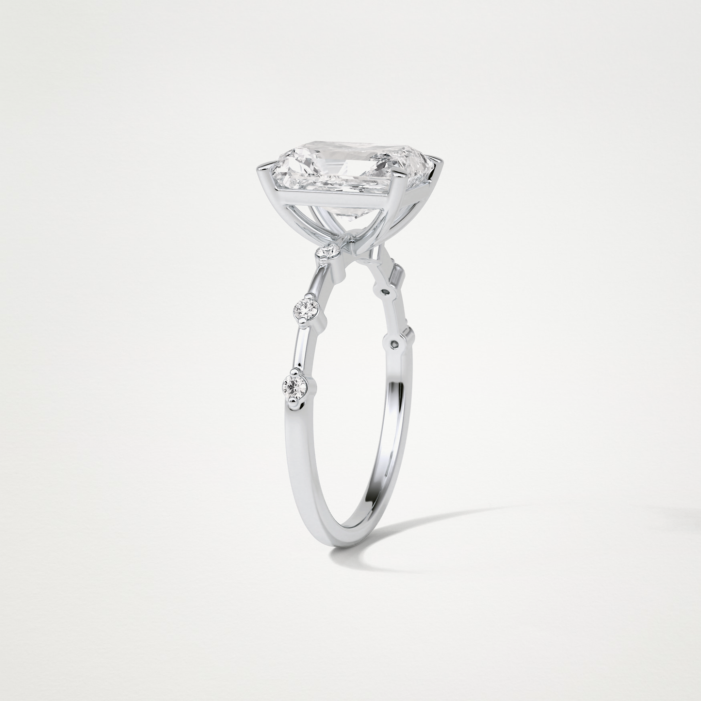 Radiant Dainty Engagement Ring – 2.43 CT Lab-Created Brilliance in 10K/14K/18K Gold