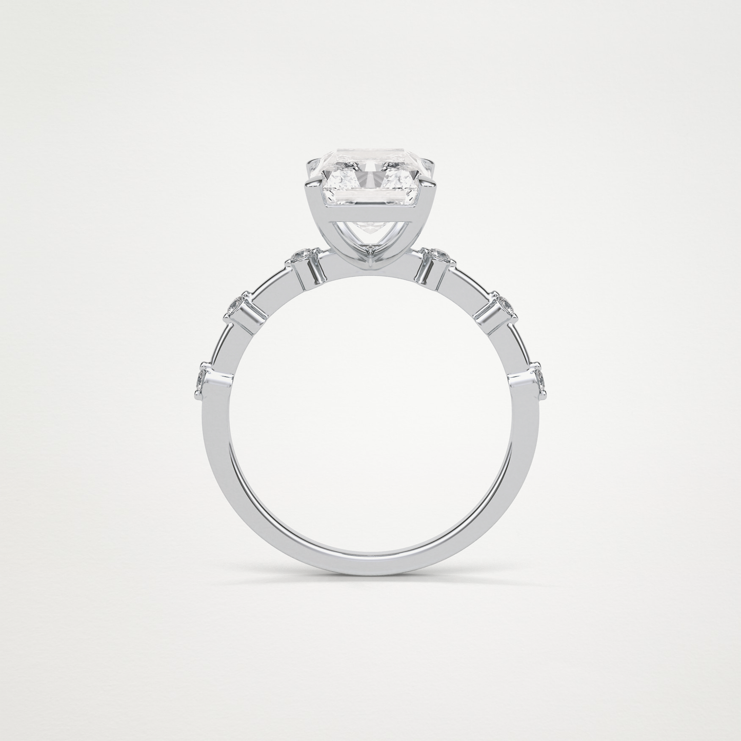Radiant Dainty Engagement Ring – 2.43 CT Lab-Created Brilliance in 10K/14K/18K Gold
