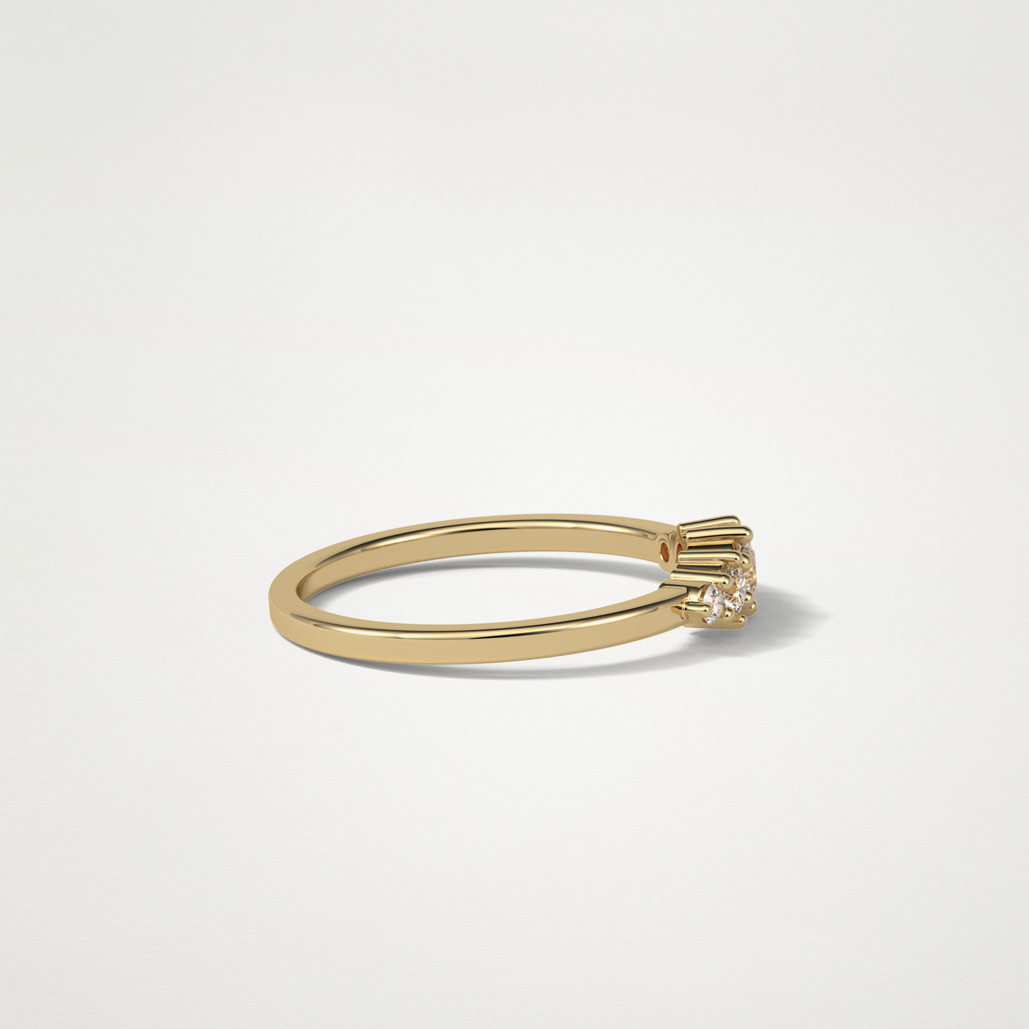 5 Stone Wedding Band – Solid Gold Elegant and Timeless Design
