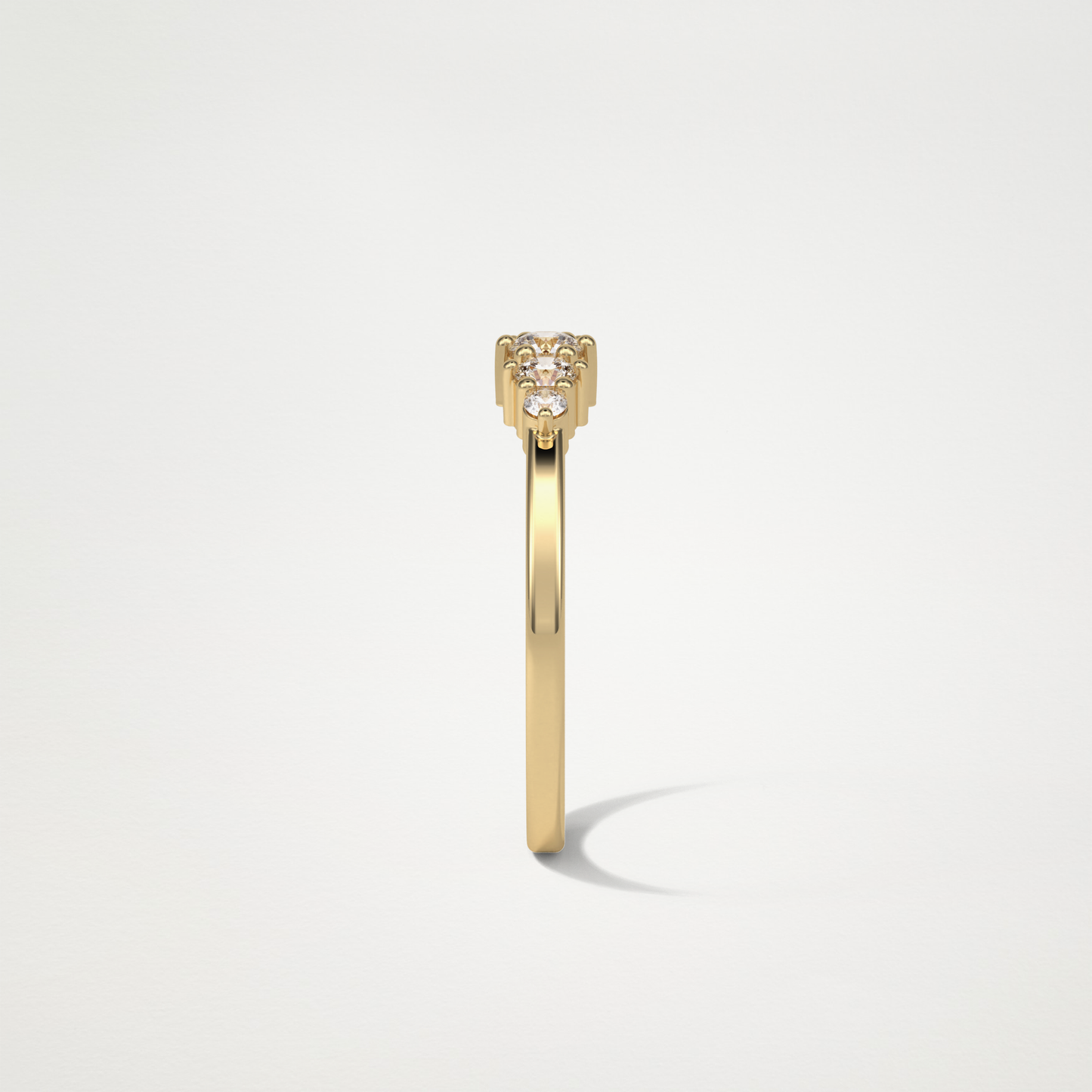 5 Stone Wedding Band – Solid Gold Elegant and Timeless Design