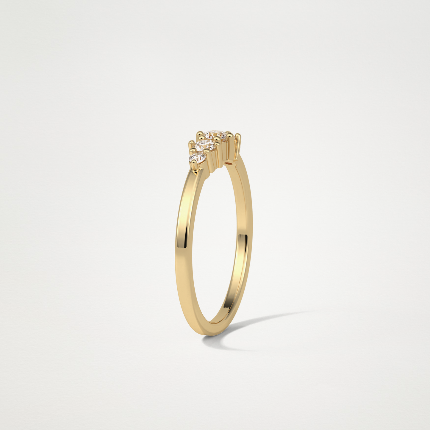 5 Stone Wedding Band – Solid Gold Elegant and Timeless Design