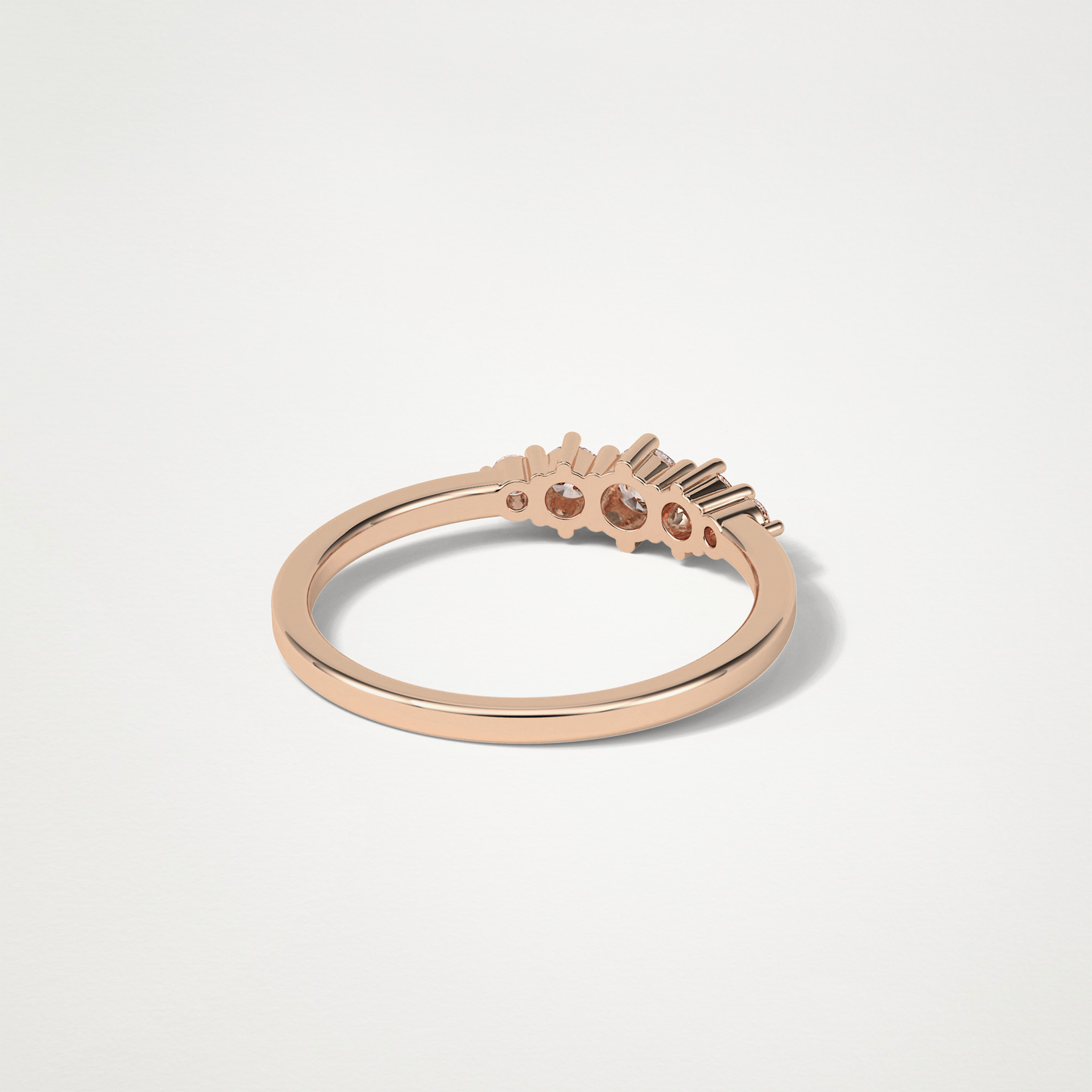 5 Stone Wedding Band – Solid Gold Elegant and Timeless Design