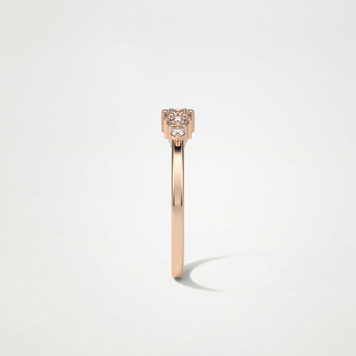 5 Stone Wedding Band – Solid Gold Elegant and Timeless Design
