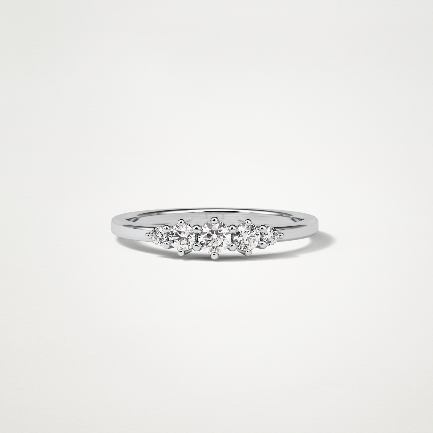 5 Stone Wedding Band – Solid Gold Elegant and Timeless Design