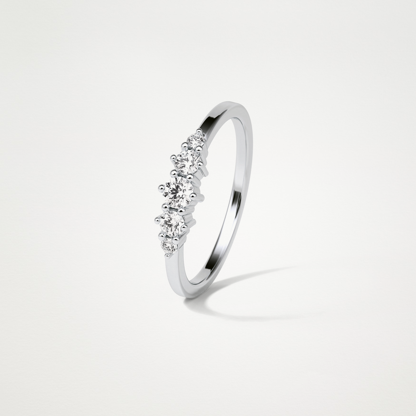 5 Stone Wedding Band – Solid Gold Elegant and Timeless Design