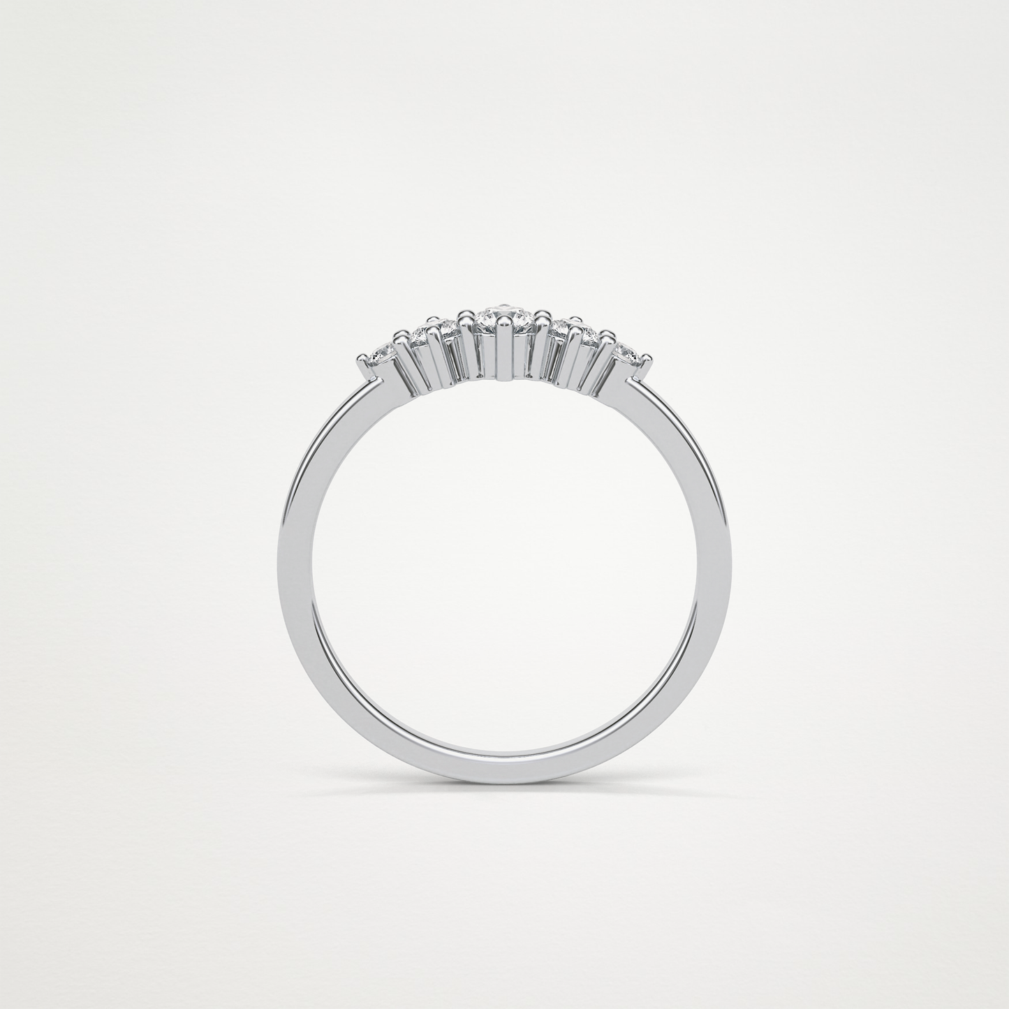 5 Stone Wedding Band – Solid Gold Elegant and Timeless Design