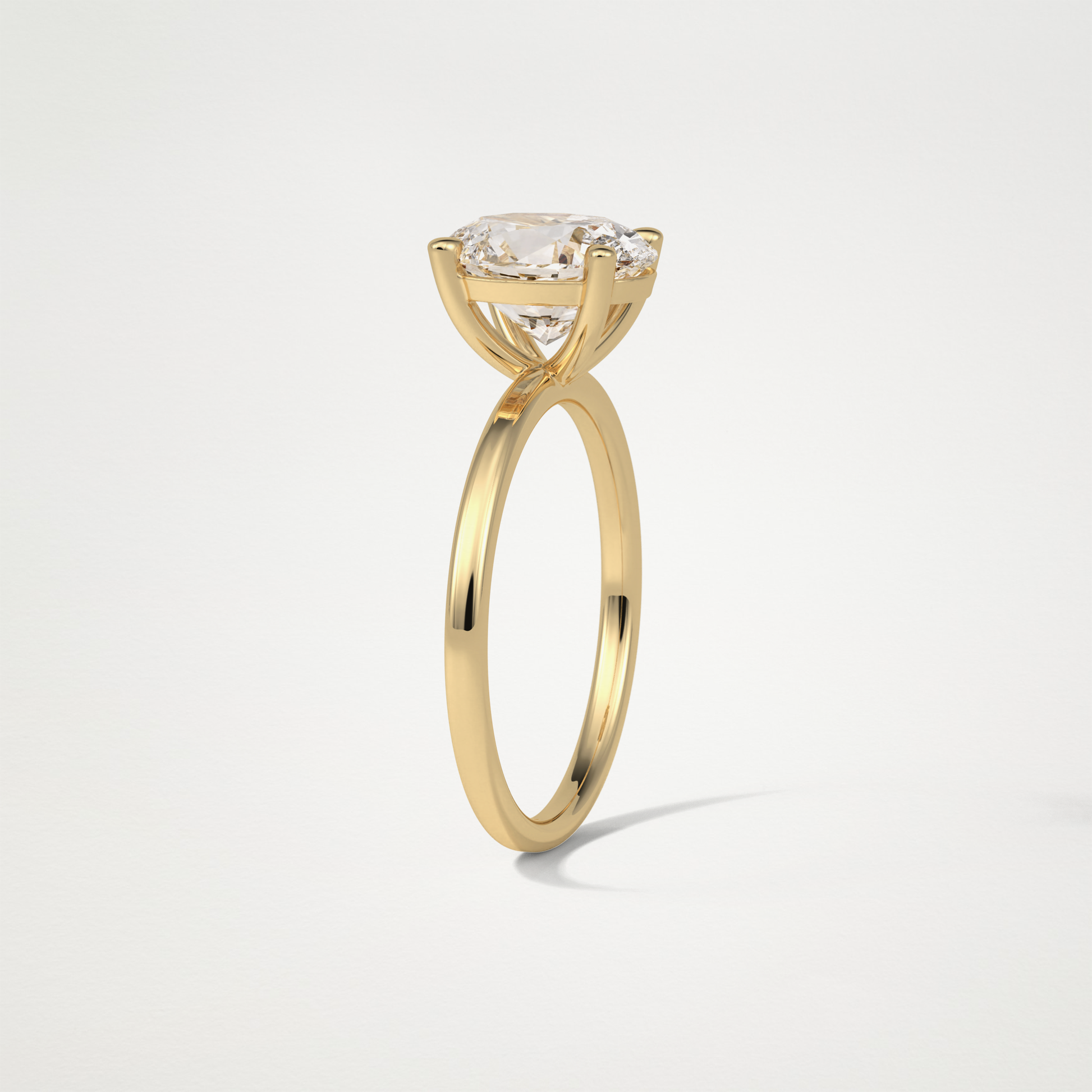 Oval Solitaire Engagement Ring – 1.91 CT Lab-Created Brilliance in 10K/14K/18K Gold