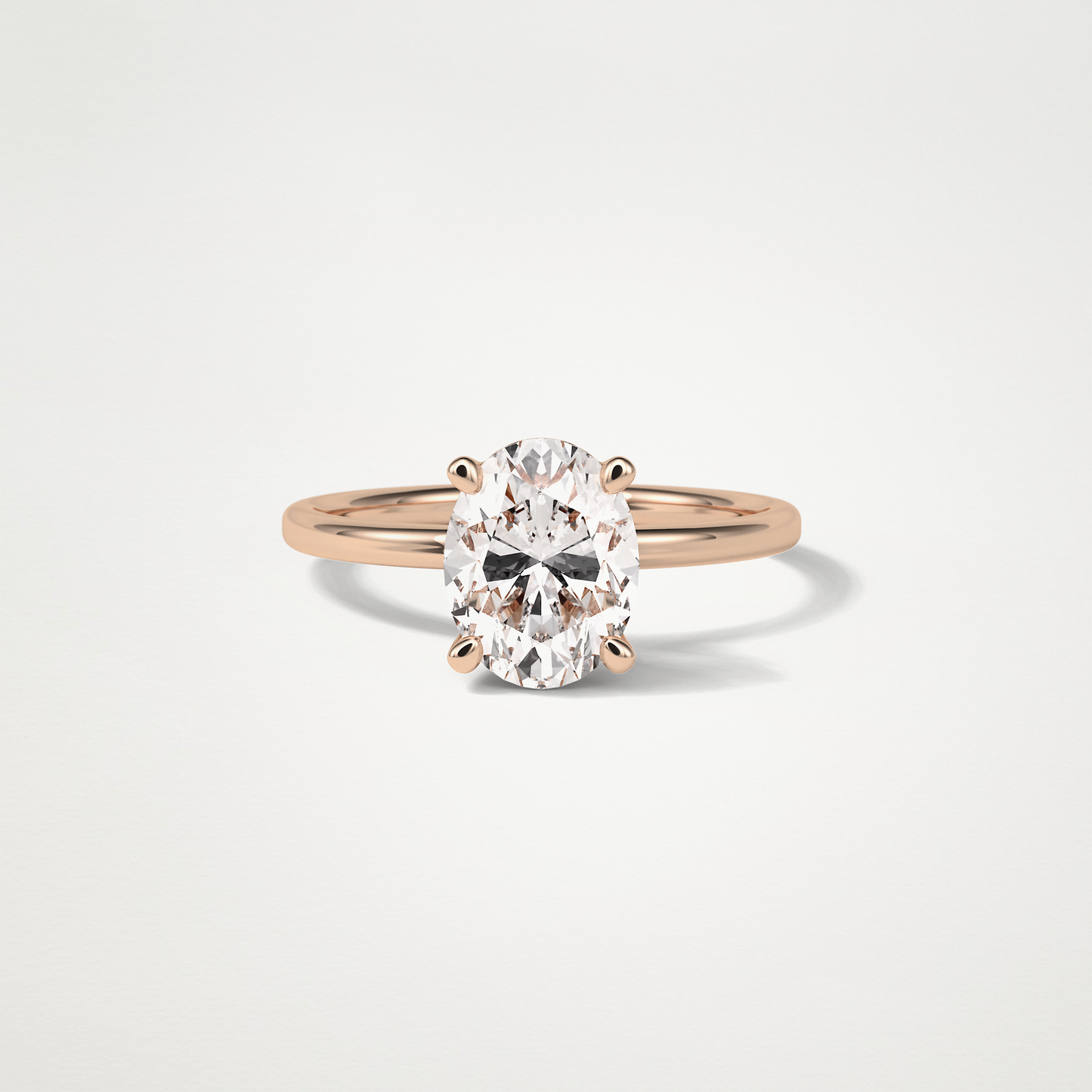 Oval Solitaire Engagement Ring – 1.91 CT Lab-Created Brilliance in 10K/14K/18K Gold