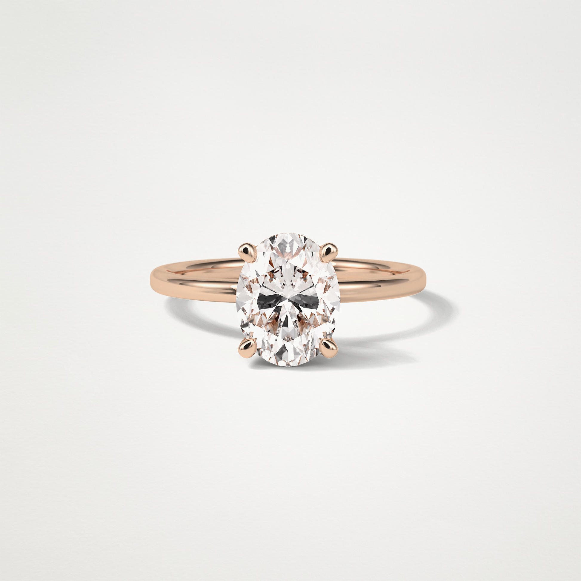 Oval Solitaire Engagement Ring – 1.91 CT Lab-Created Brilliance in 10K/14K/18K Gold