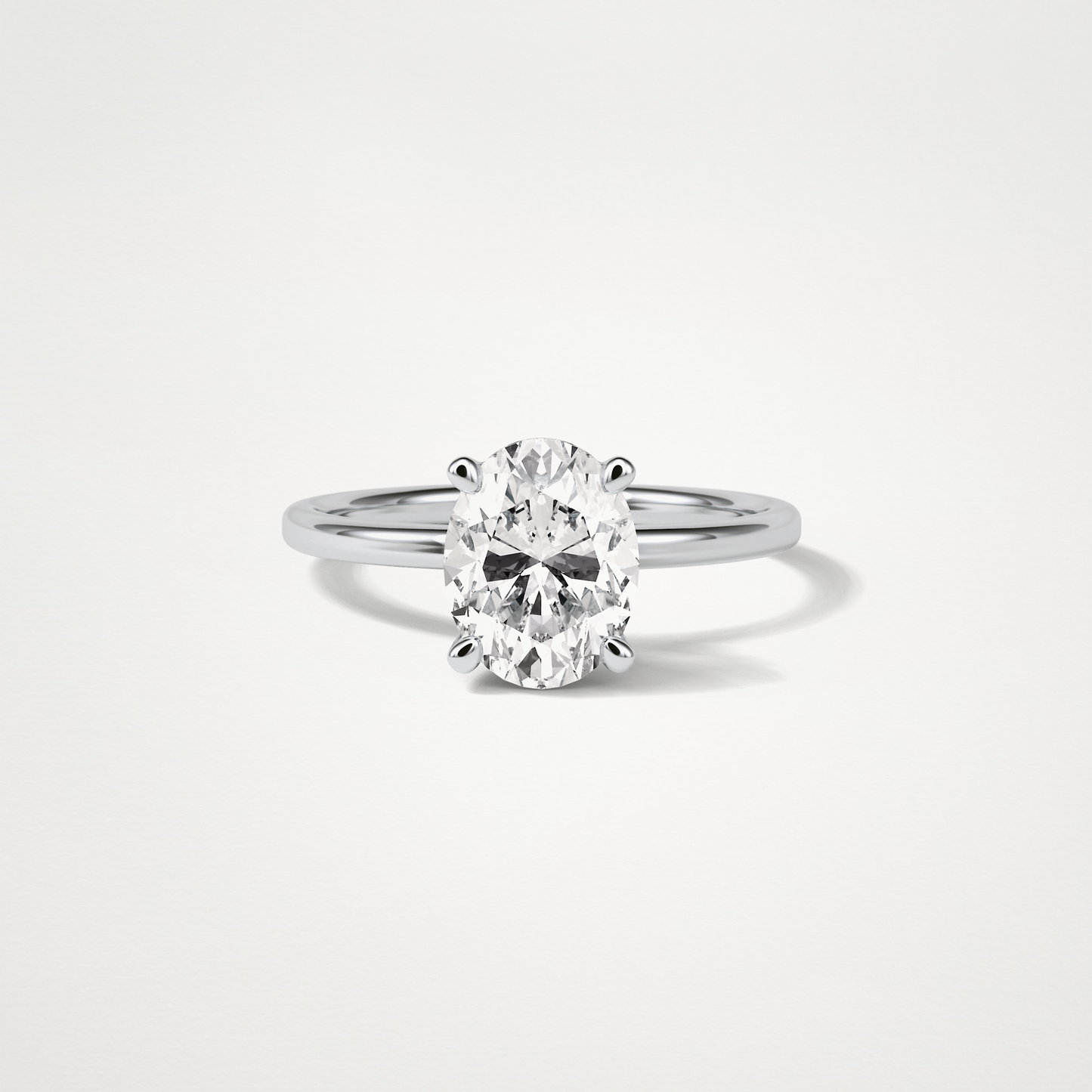 Oval Solitaire Engagement Ring – 1.91 CT Lab-Created Brilliance in 10K/14K/18K Gold