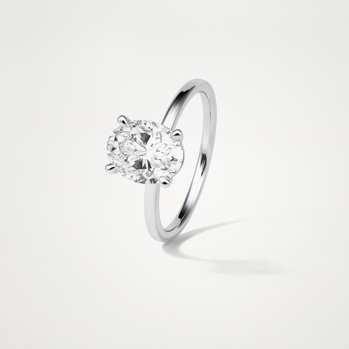 Oval Solitaire Engagement Ring – 1.91 CT Lab-Created Brilliance in 10K/14K/18K Gold