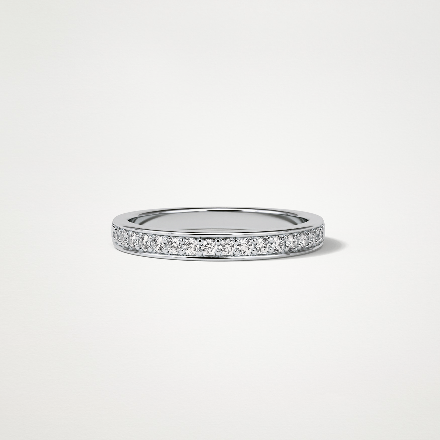 0.3 TCW Round Half Eternity Wedding Band – Solid Gold Elegant and Timeless Design