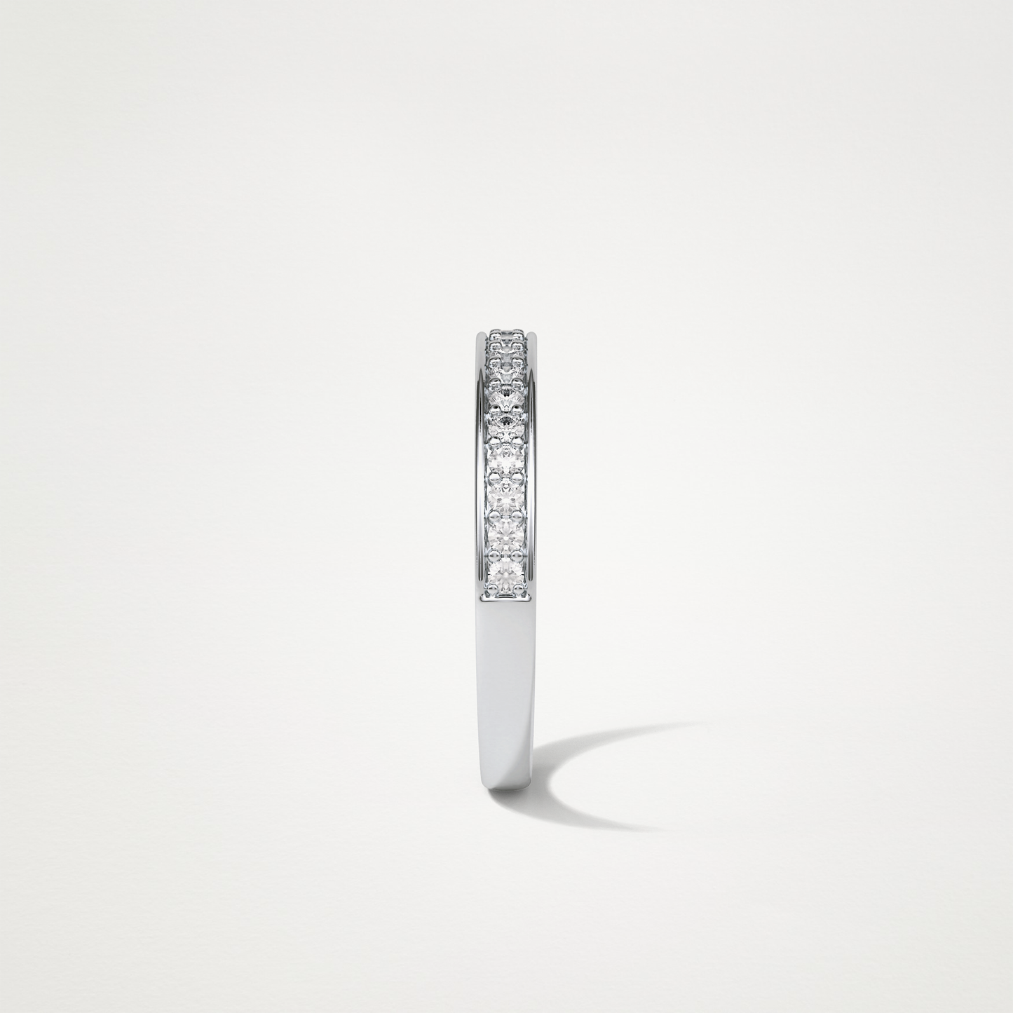 0.3 TCW Round Half Eternity Wedding Band – Solid Gold Elegant and Timeless Design