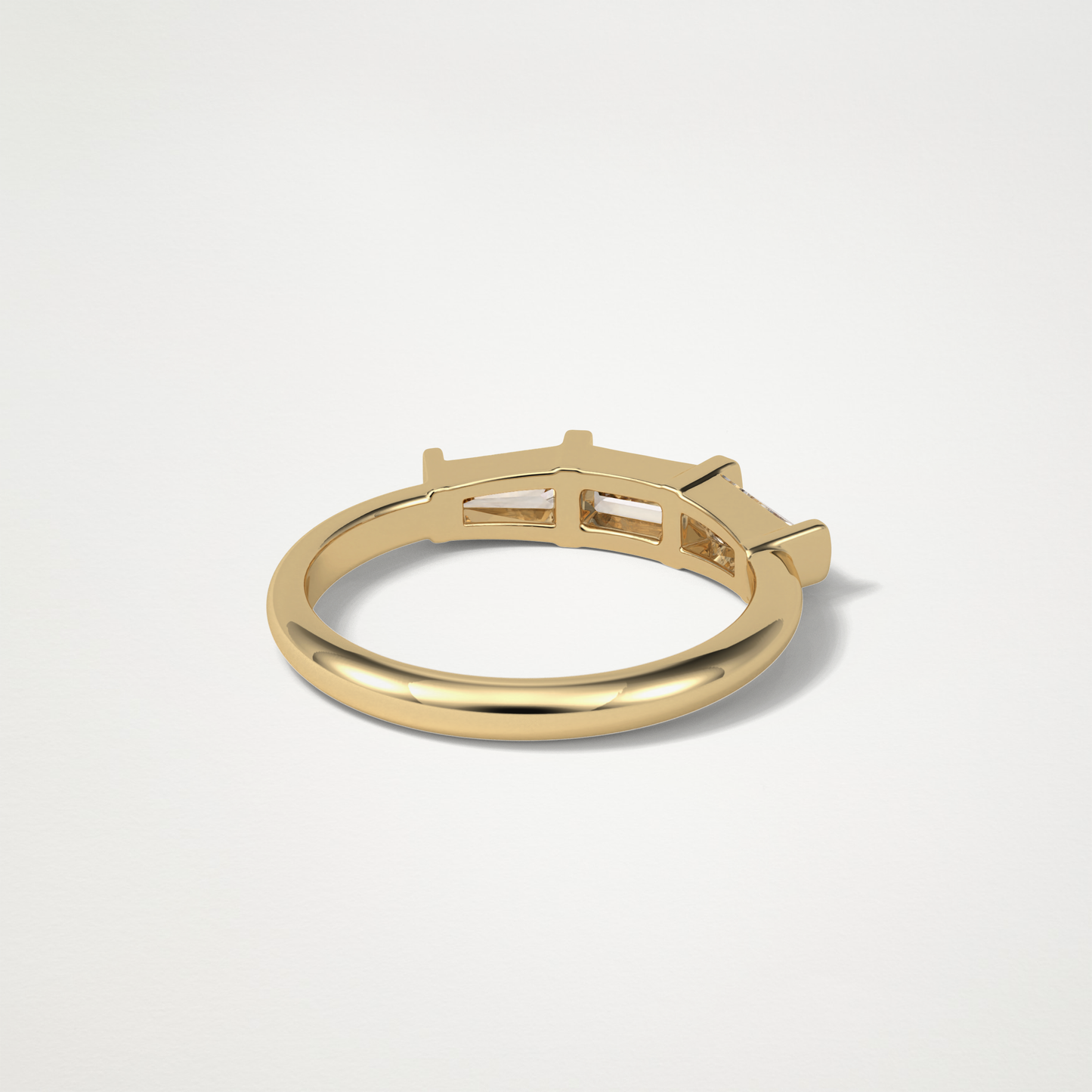 3 Stone Wedding Band – Solid Gold Elegant and Timeless Design