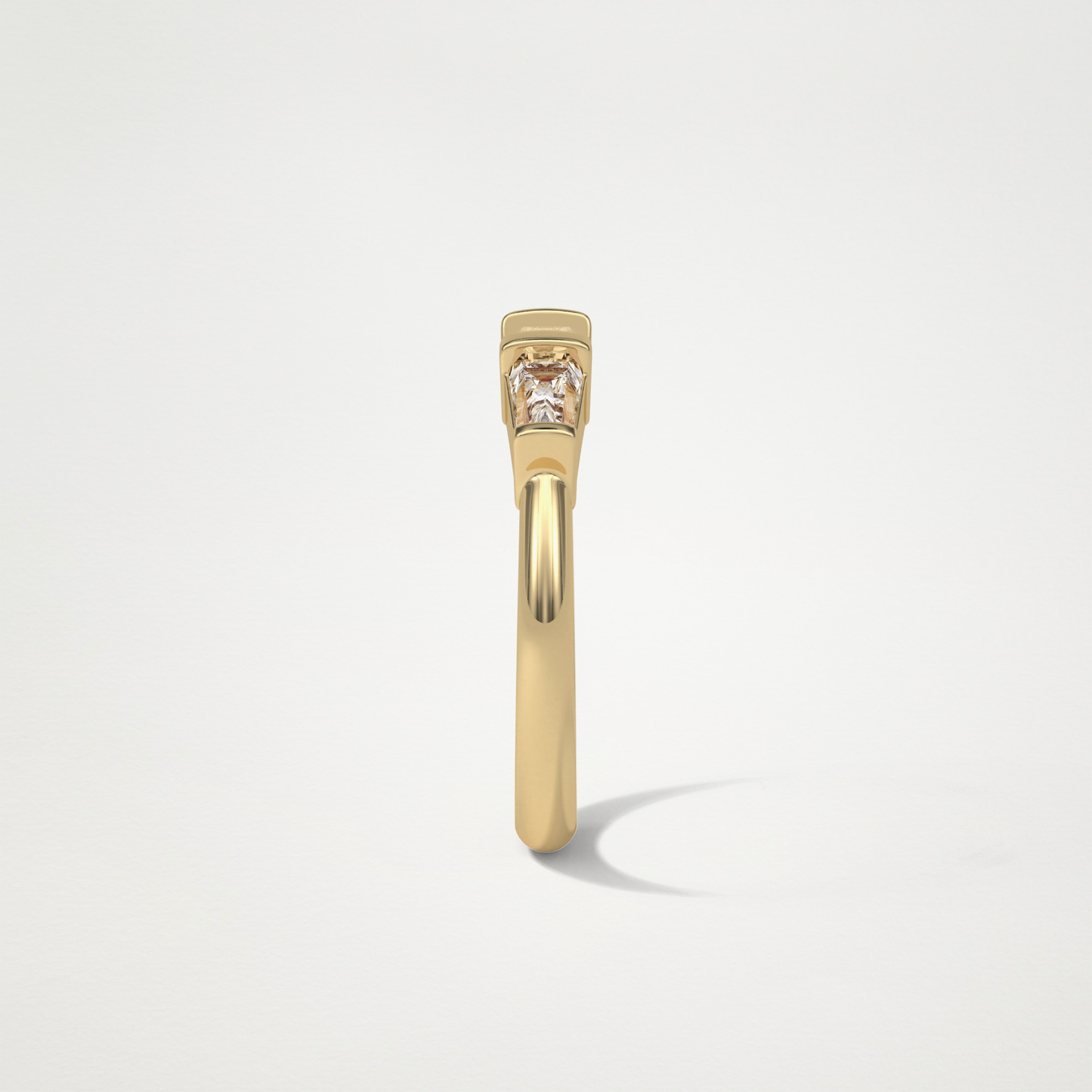 3 Stone Wedding Band – Solid Gold Elegant and Timeless Design