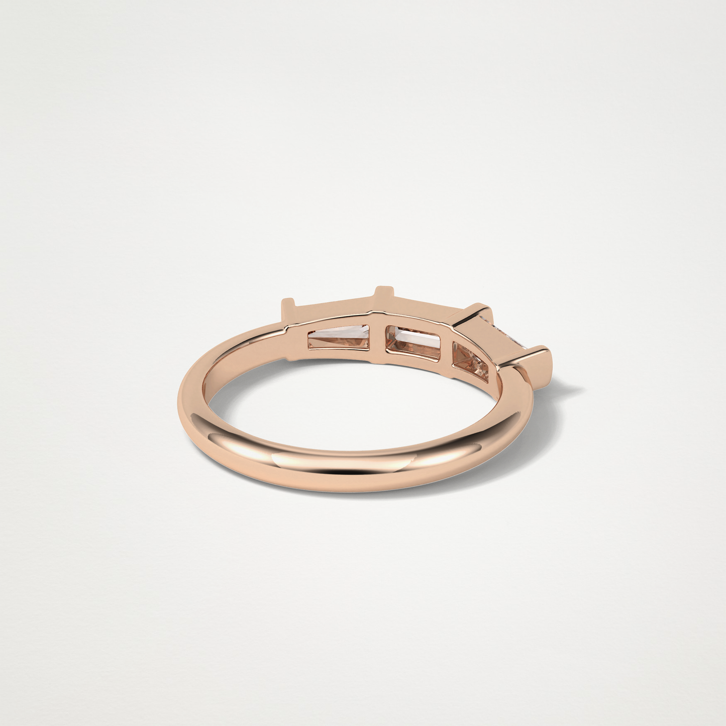 3 Stone Wedding Band – Solid Gold Elegant and Timeless Design