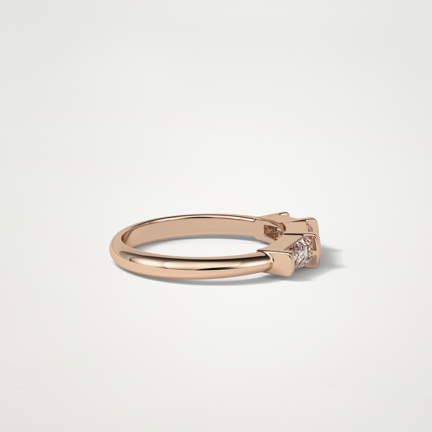 3 Stone Wedding Band – Solid Gold Elegant and Timeless Design