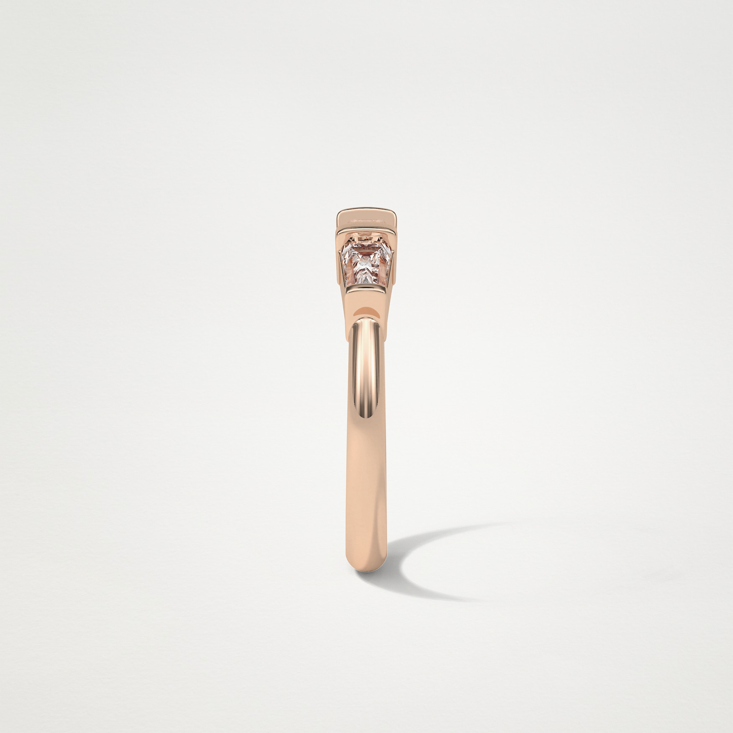 3 Stone Wedding Band – Solid Gold Elegant and Timeless Design