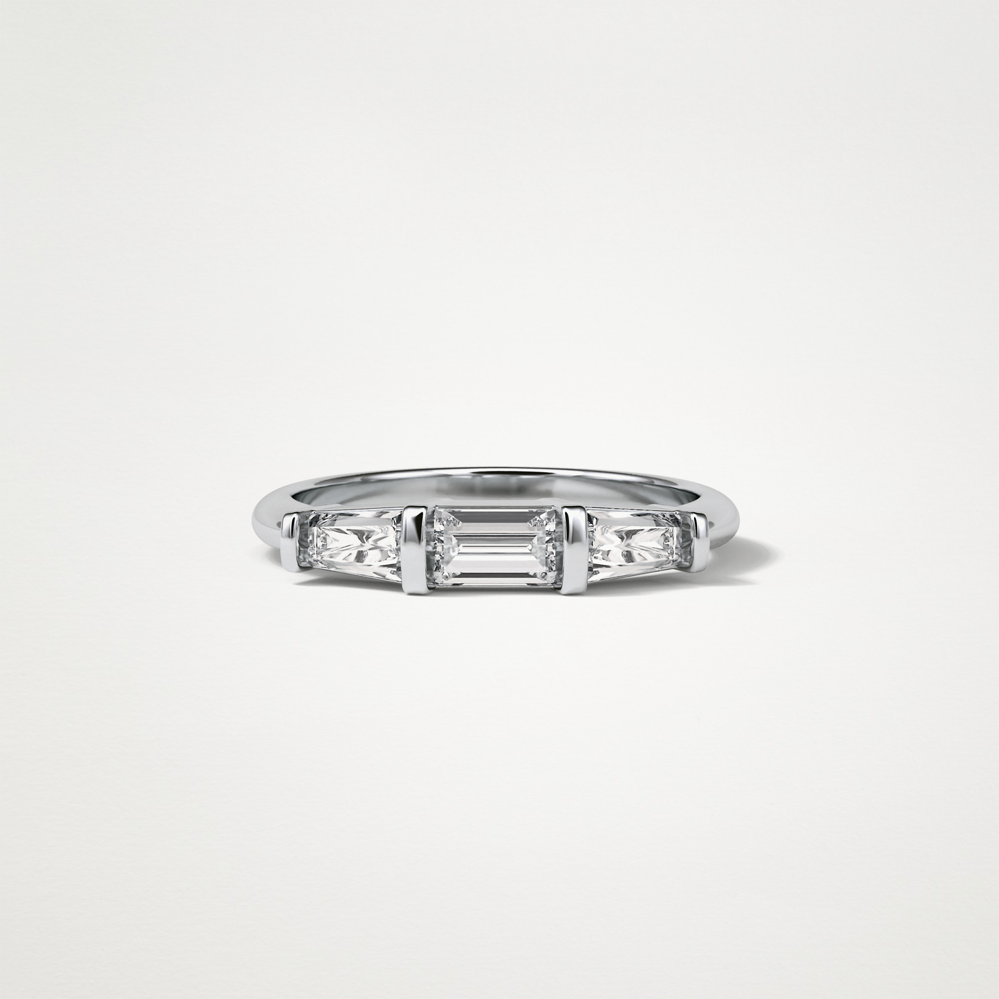 3 Stone Wedding Band – Solid Gold Elegant and Timeless Design