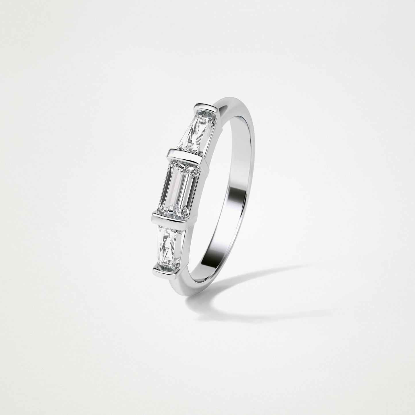 3 Stone Wedding Band – Solid Gold Elegant and Timeless Design