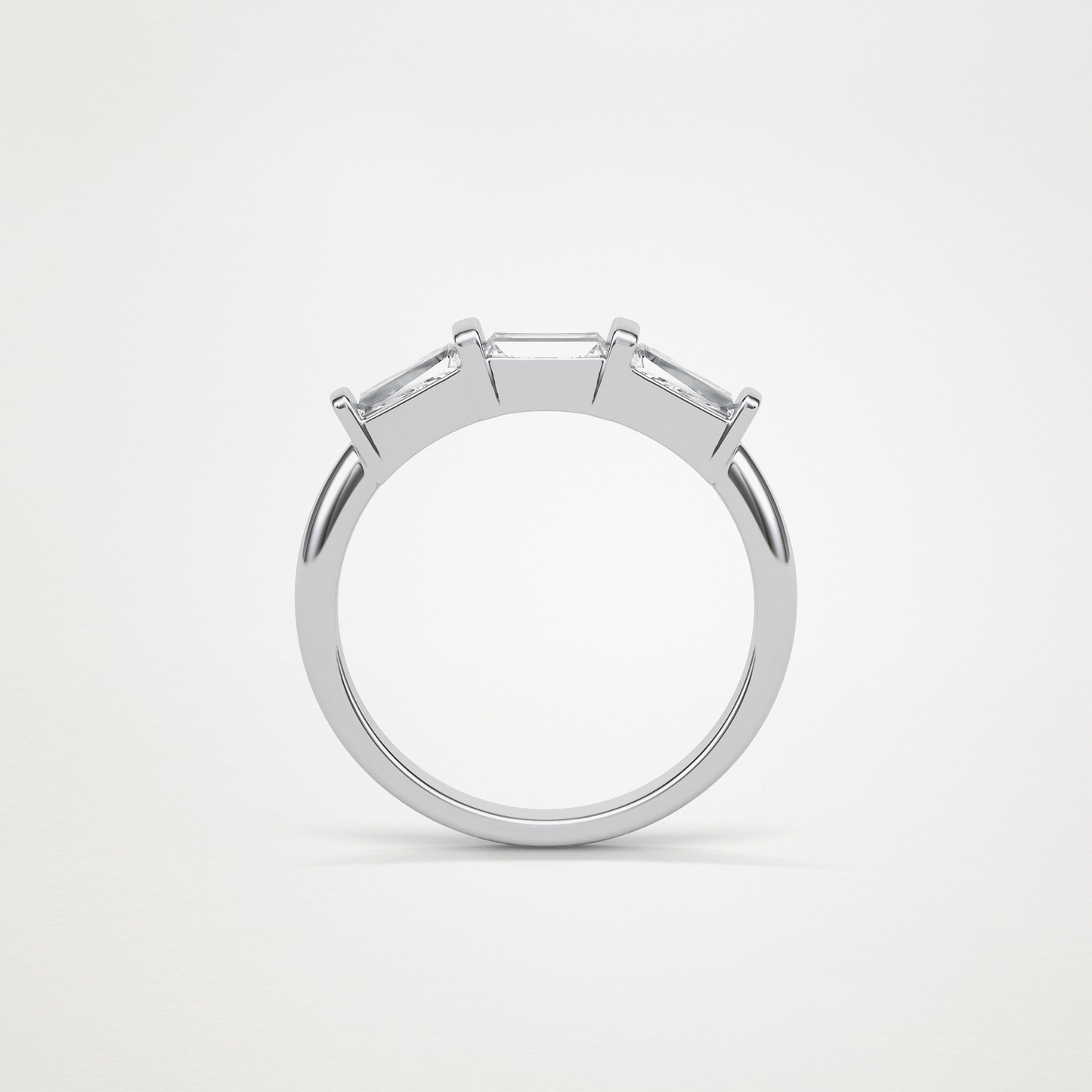 3 Stone Wedding Band – Solid Gold Elegant and Timeless Design