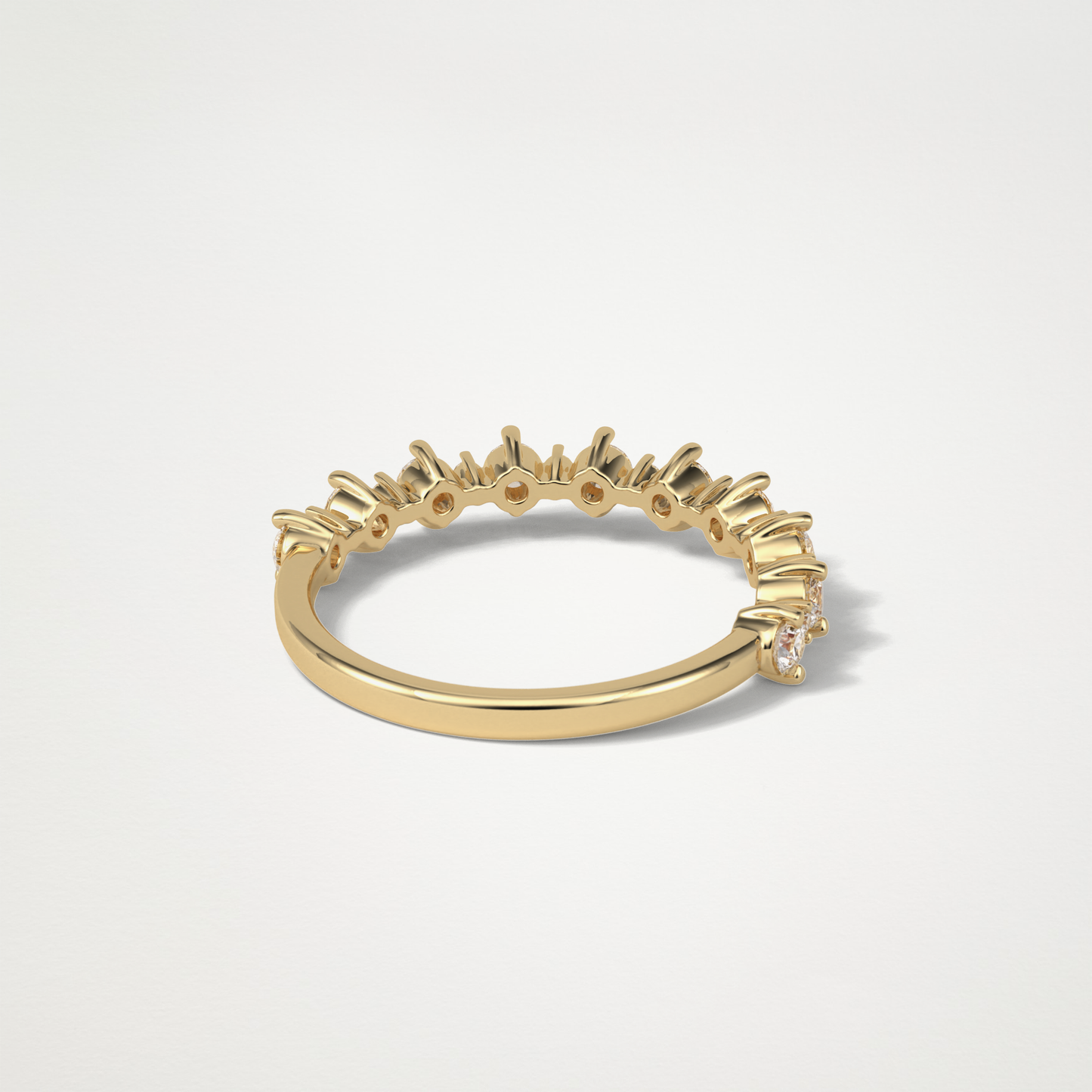 Half Eternity Wedding Band – Solid Gold Elegant and Timeless Design