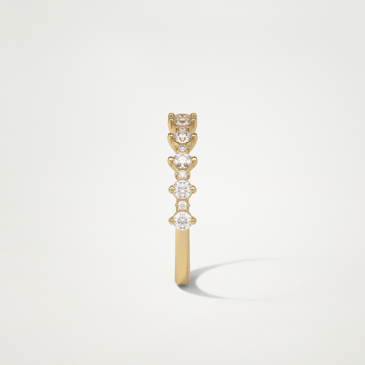 Half Eternity Wedding Band – Solid Gold Elegant and Timeless Design