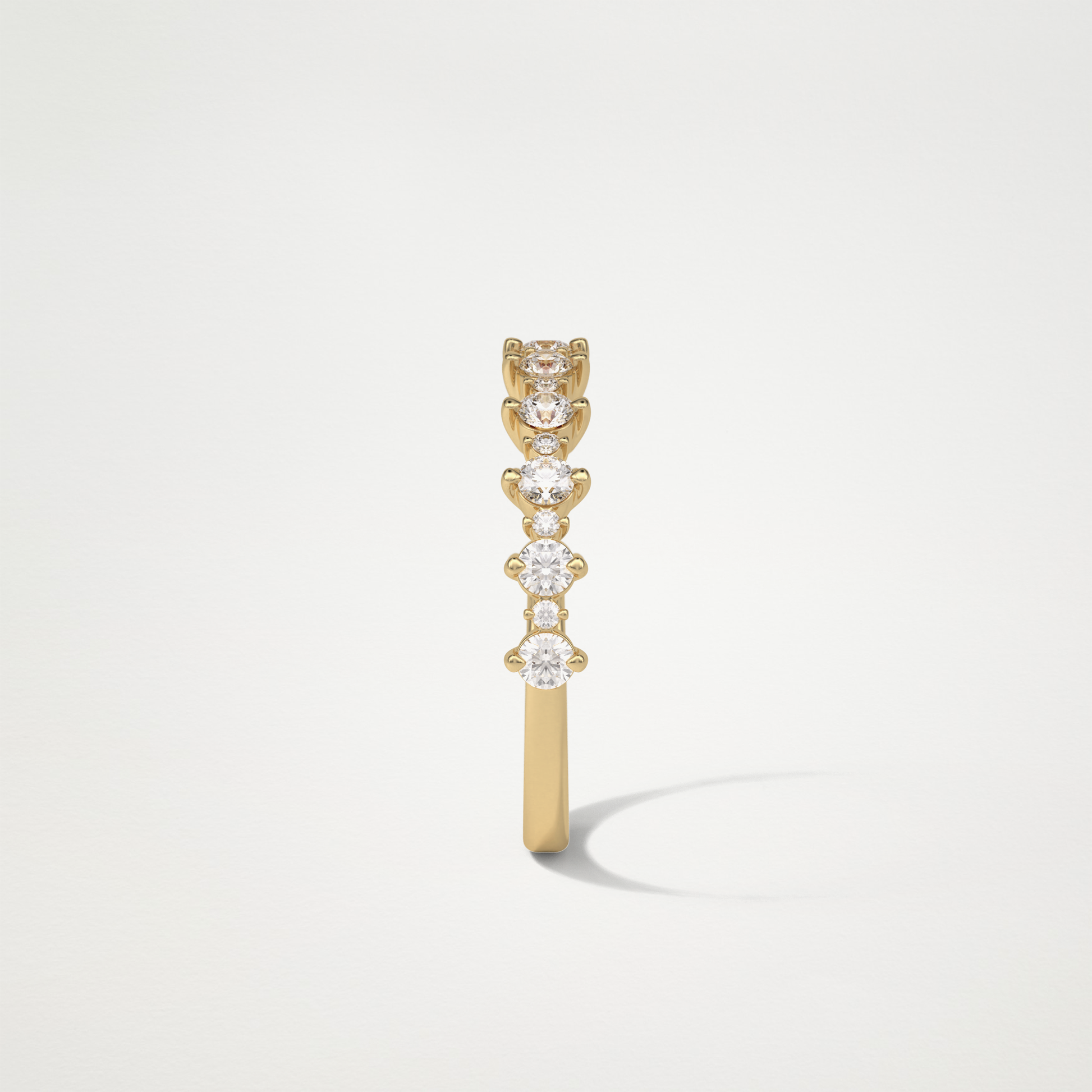 Half Eternity Wedding Band – Solid Gold Elegant and Timeless Design