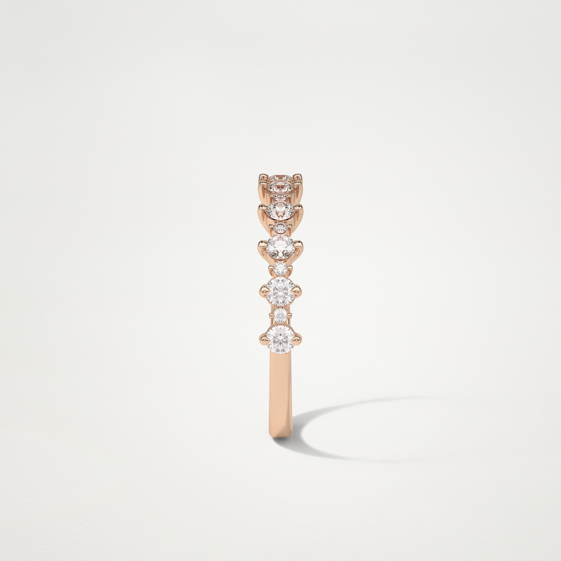 Half Eternity Wedding Band – Solid Gold Elegant and Timeless Design