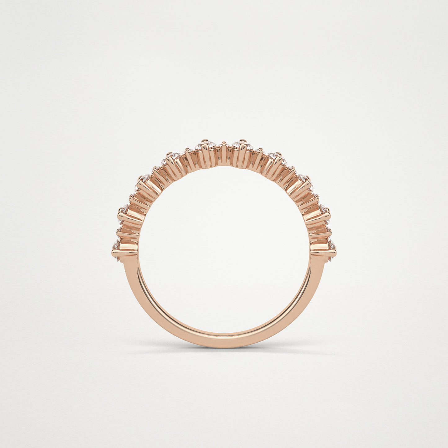 Half Eternity Wedding Band – Solid Gold Elegant and Timeless Design