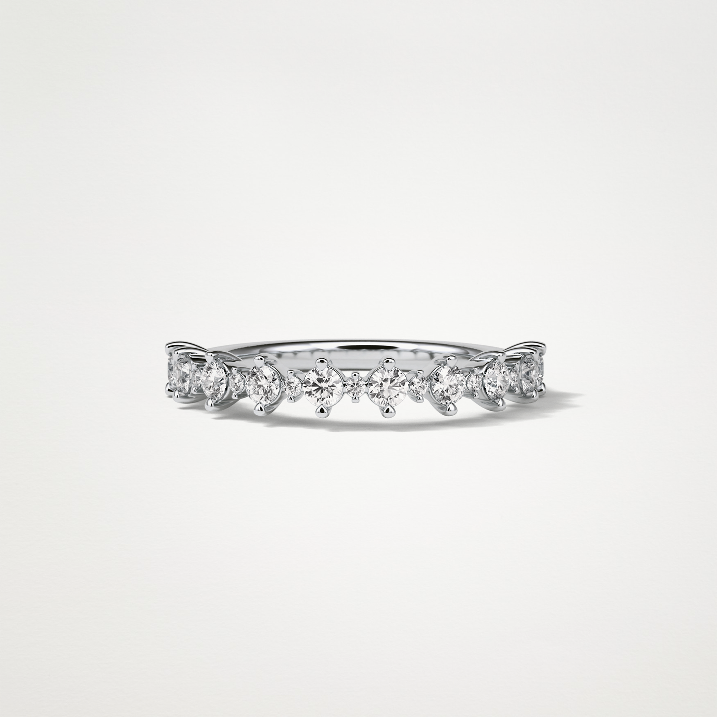 Half Eternity Wedding Band – Solid Gold Elegant and Timeless Design