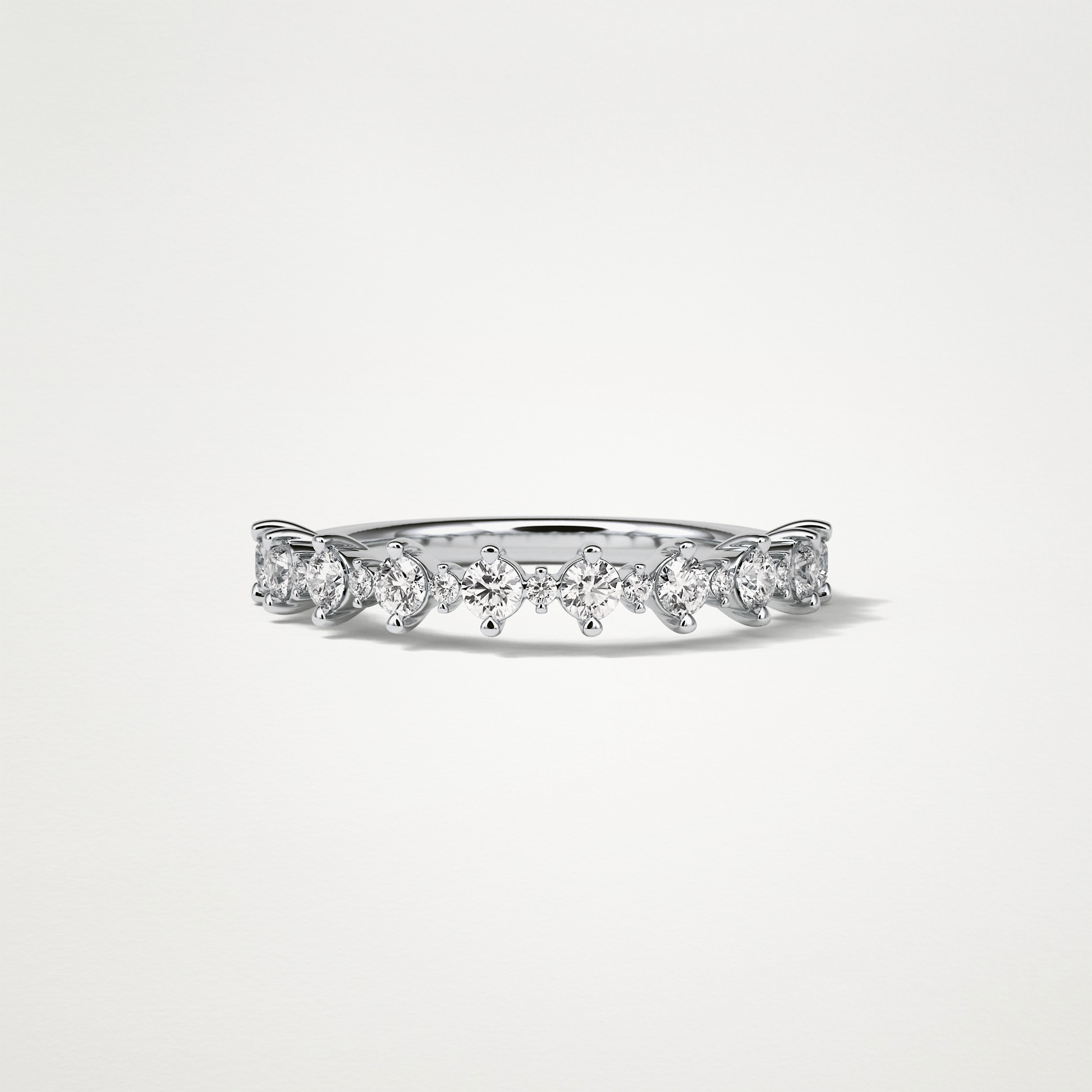 Half Eternity Wedding Band – Solid Gold Elegant and Timeless Design