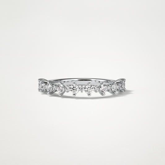 Half Eternity Wedding Band – Solid Gold Elegant and Timeless Design