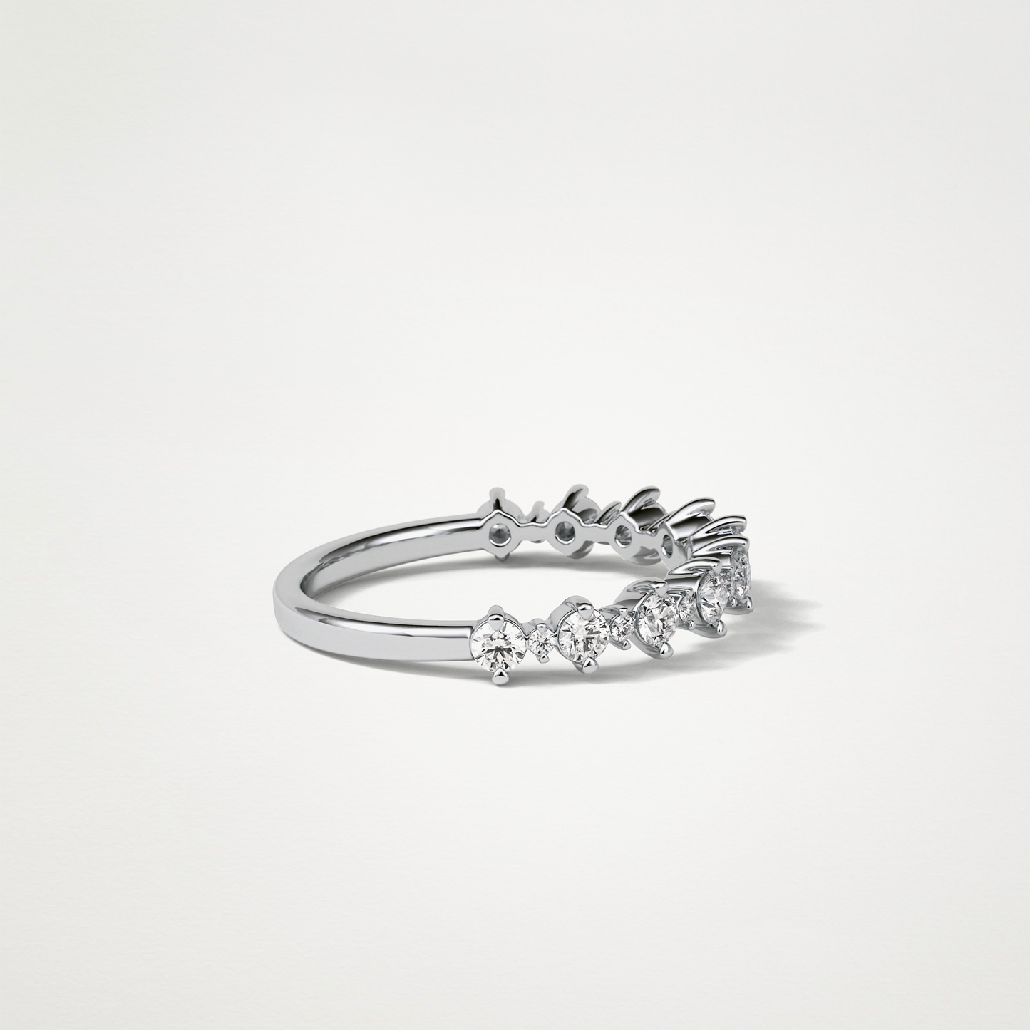 Half Eternity Wedding Band – Solid Gold Elegant and Timeless Design