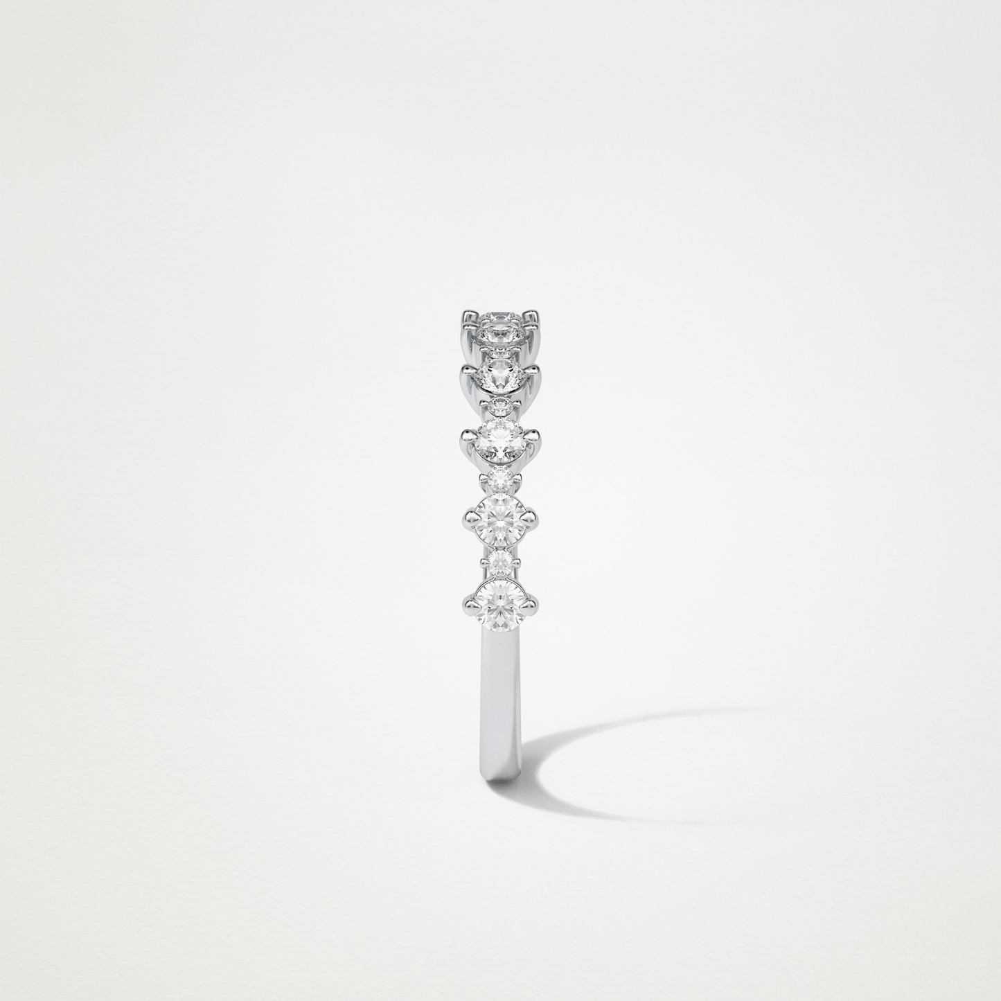 Half Eternity Wedding Band – Solid Gold Elegant and Timeless Design