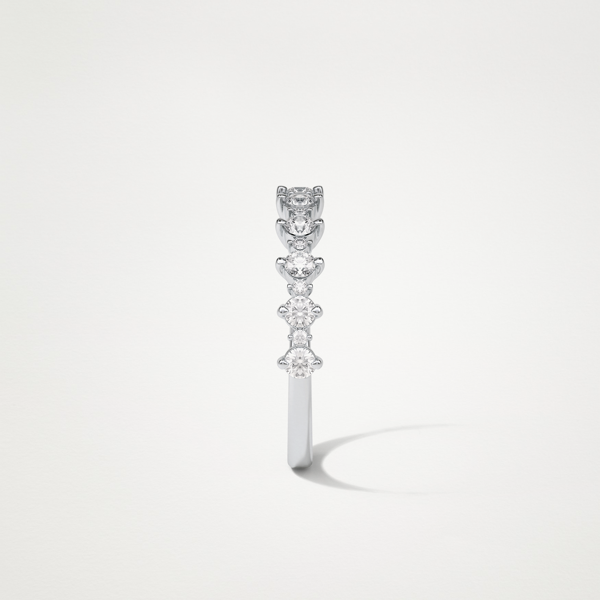 Half Eternity Wedding Band – Solid Gold Elegant and Timeless Design