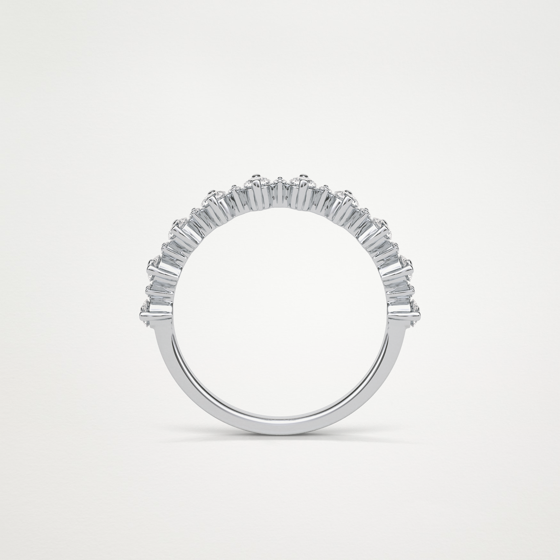 Half Eternity Wedding Band – Solid Gold Elegant and Timeless Design