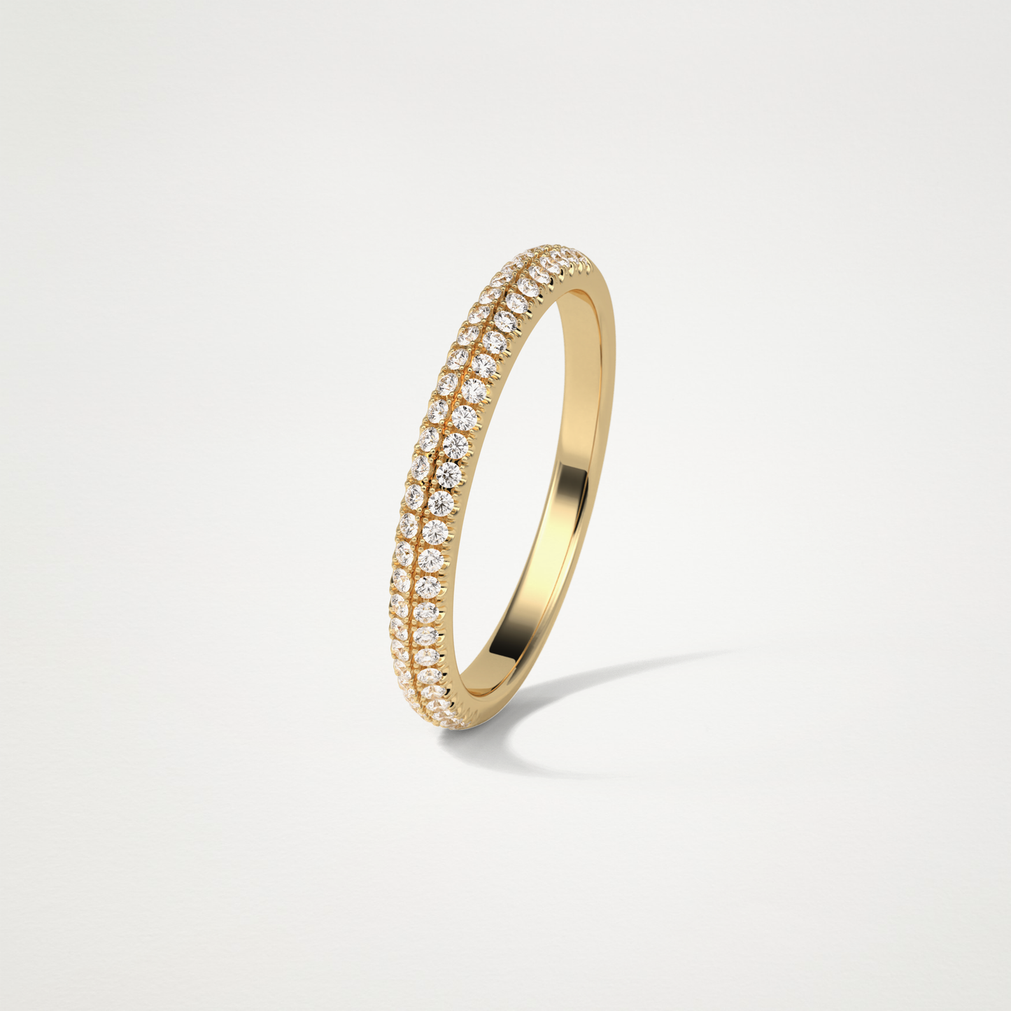 0.32 TCW Round Half Eternity Wedding Band – Solid Gold Elegant and Timeless Design