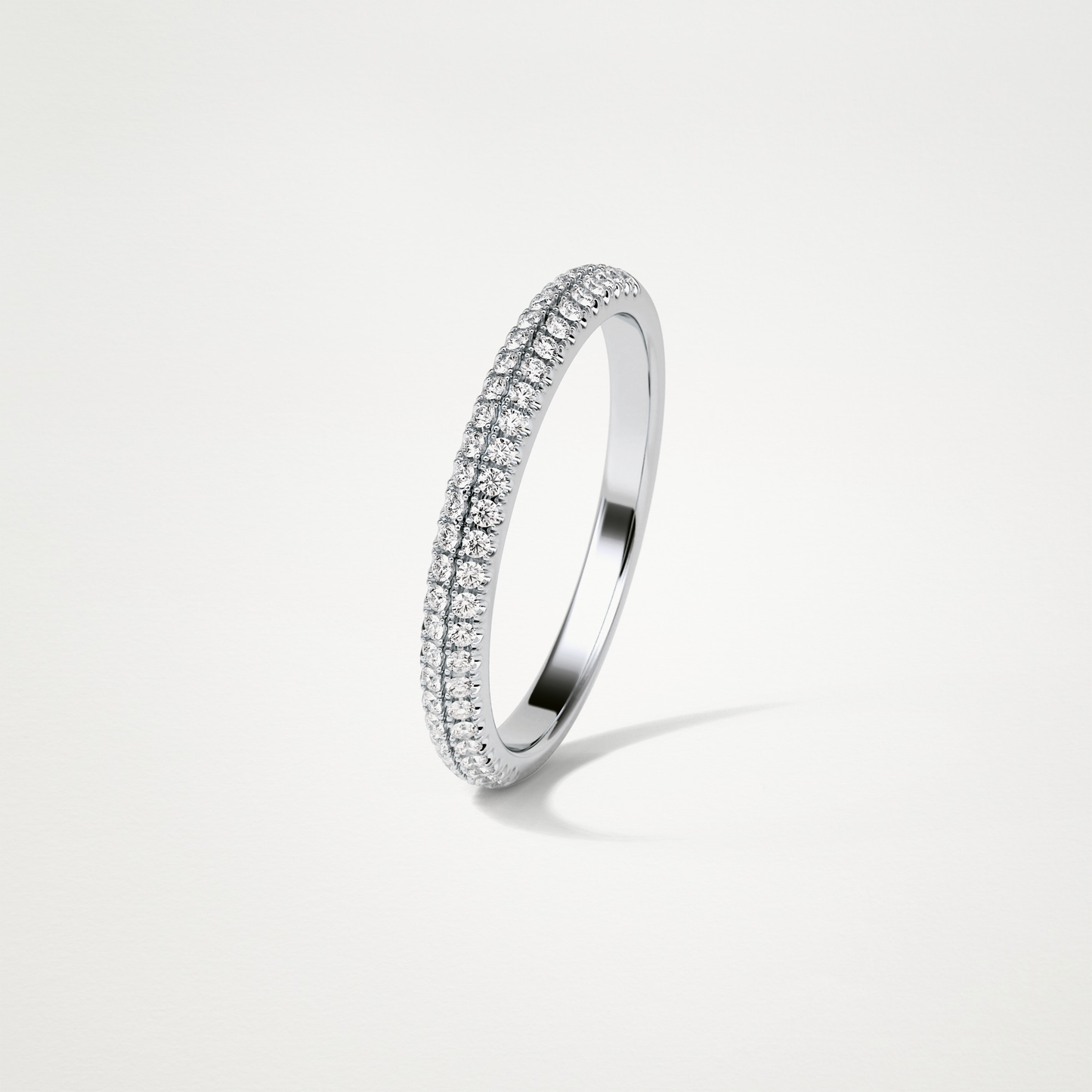 0.32 TCW Round Half Eternity Wedding Band – Solid Gold Elegant and Timeless Design