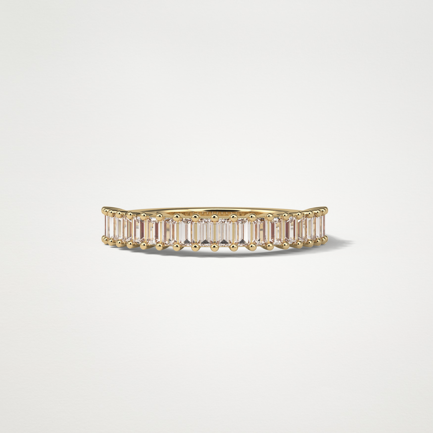 0.5 TCW Round Half Eternity Wedding Band – Solid Gold Elegant and Timeless Design