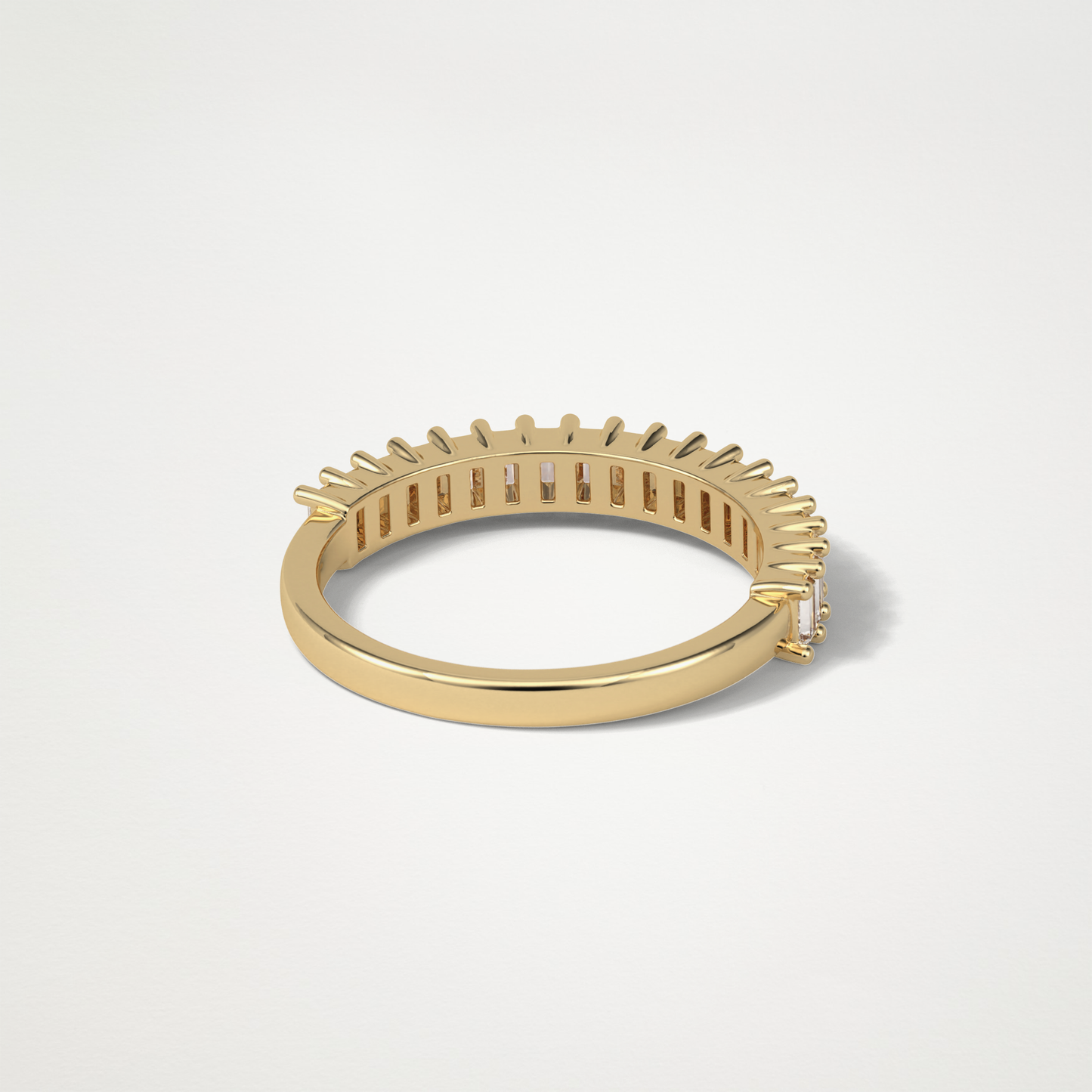 0.5 TCW Round Half Eternity Wedding Band – Solid Gold Elegant and Timeless Design